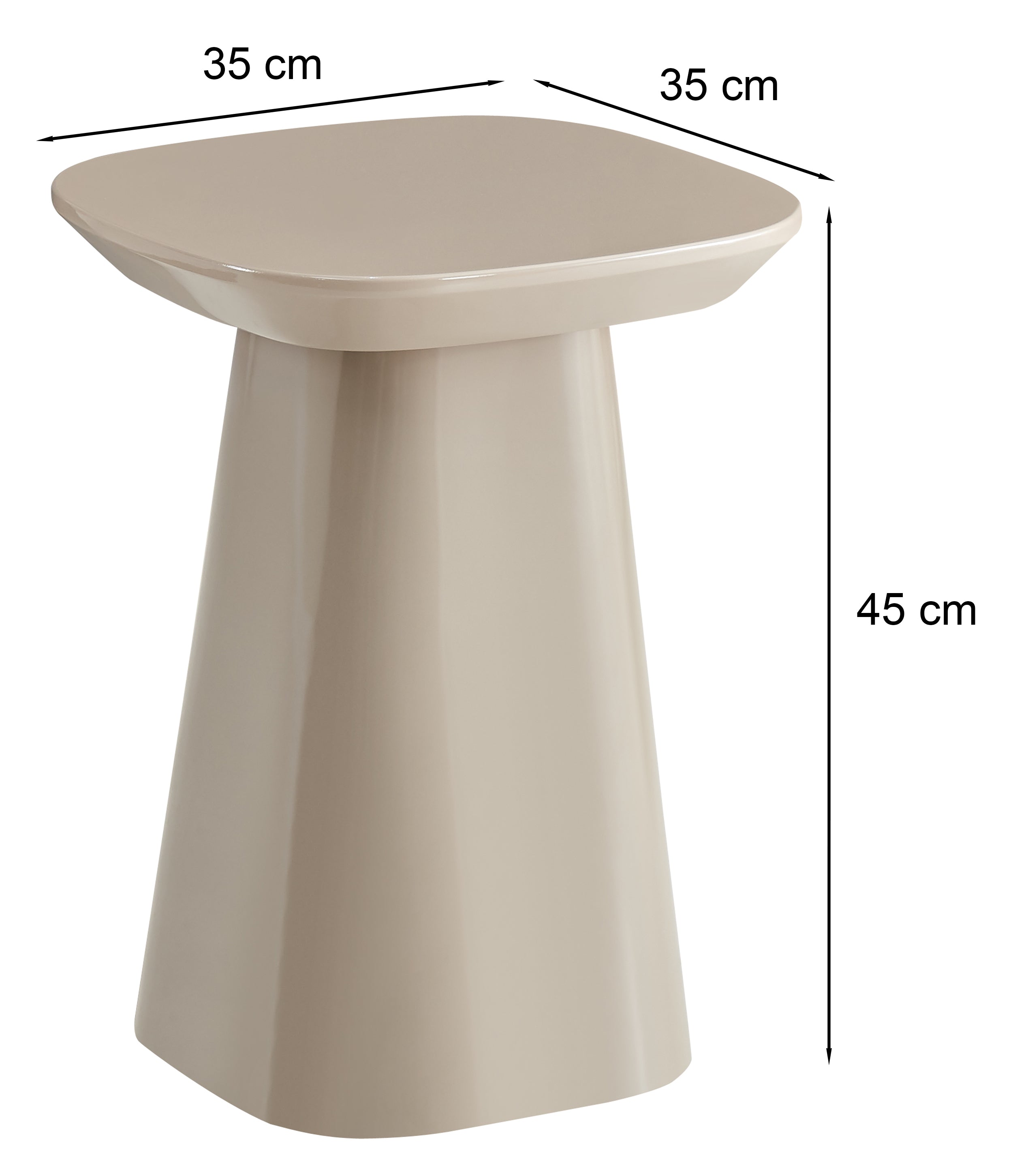Stolik Corriar jasnoróżowy - kolor jasnoróżowy, szerokość 35 cm