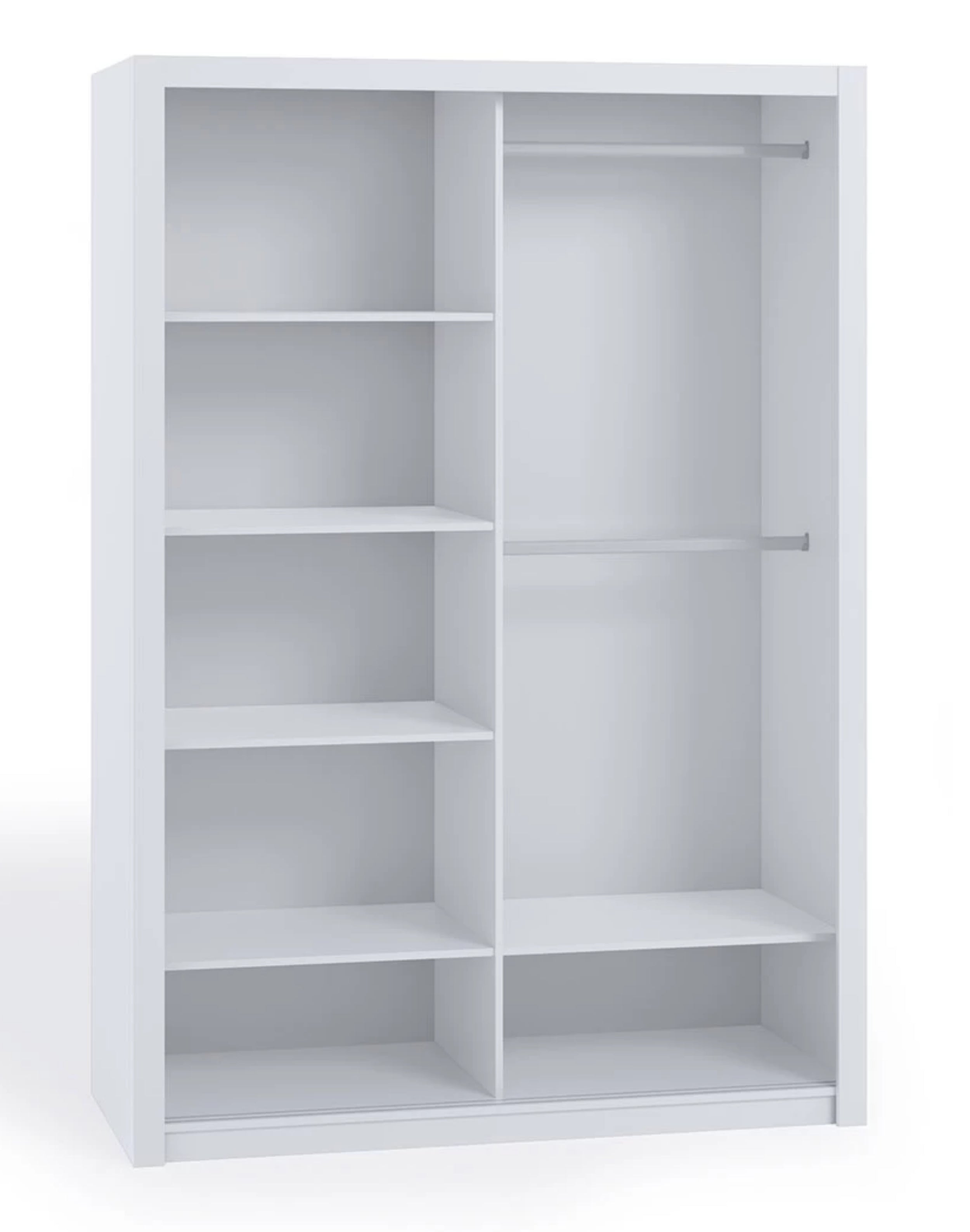 Szafa Rinker 150 cm z lustrem Biały - kolor bialy