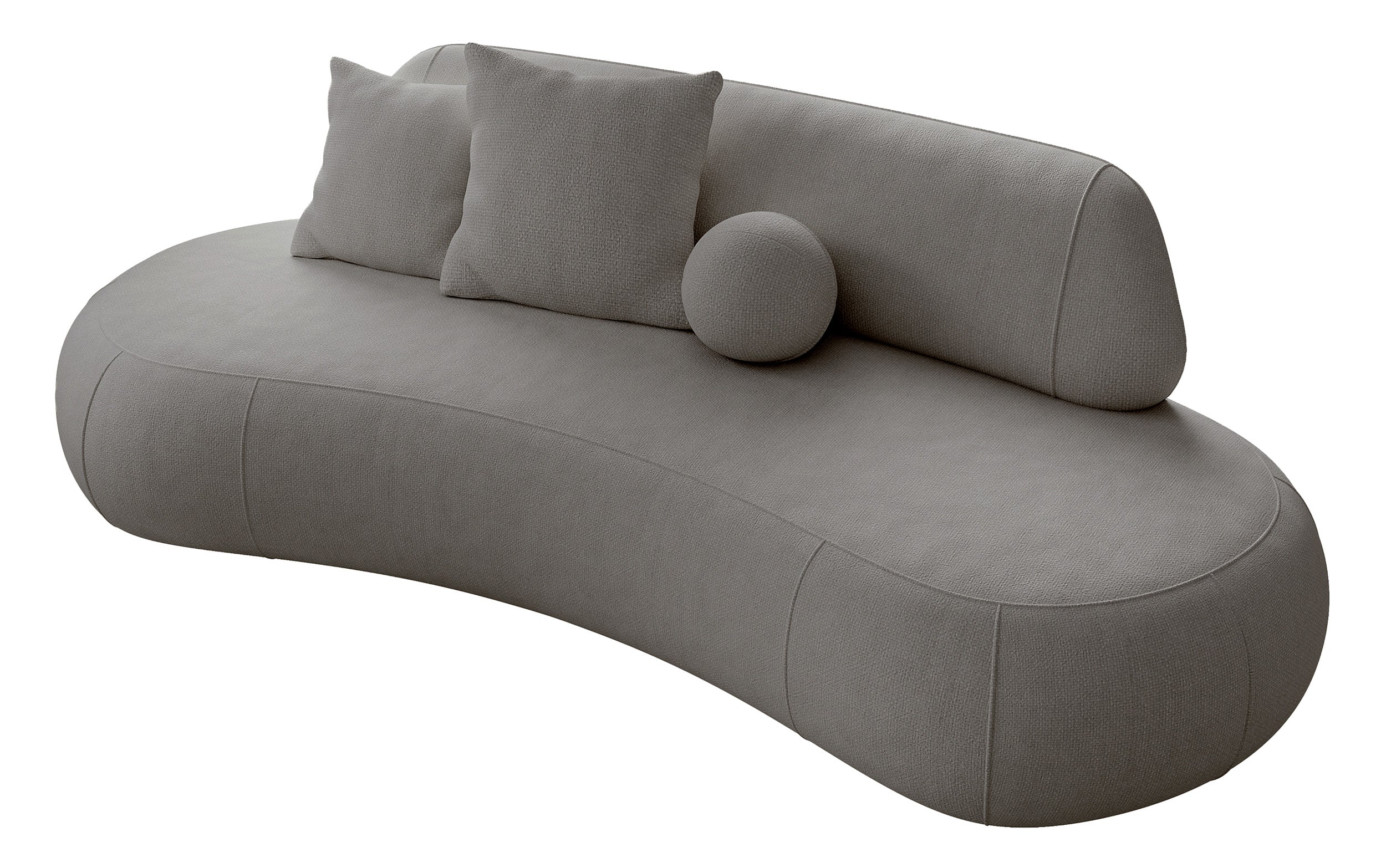 Sofa trzyosobowa Balme szarobeżowa w tkaninie łatwoczyszczącej