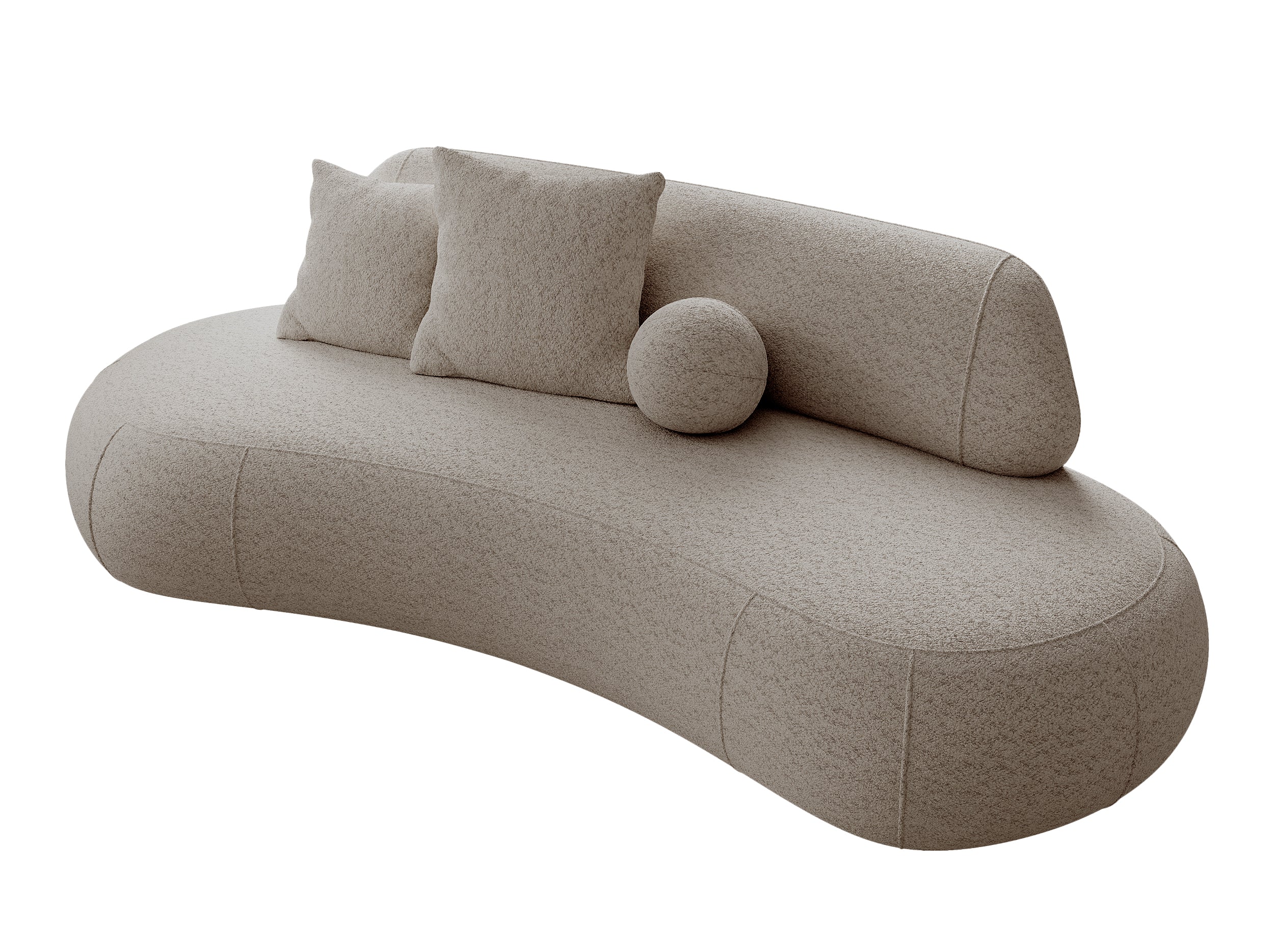 Sofa trzyosobowa Balme beżowa boucle