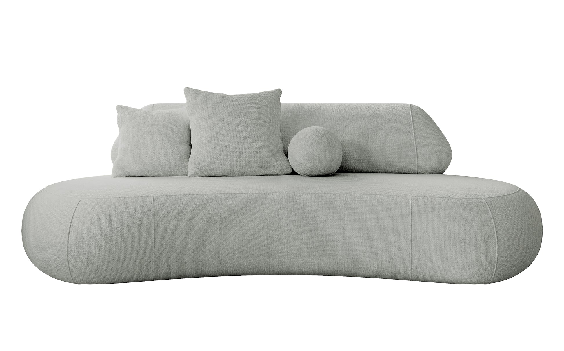 Sofa Balme jasnoszara w tkaninie łatwoczyszczącej - tkanina łatwoczyszcząca