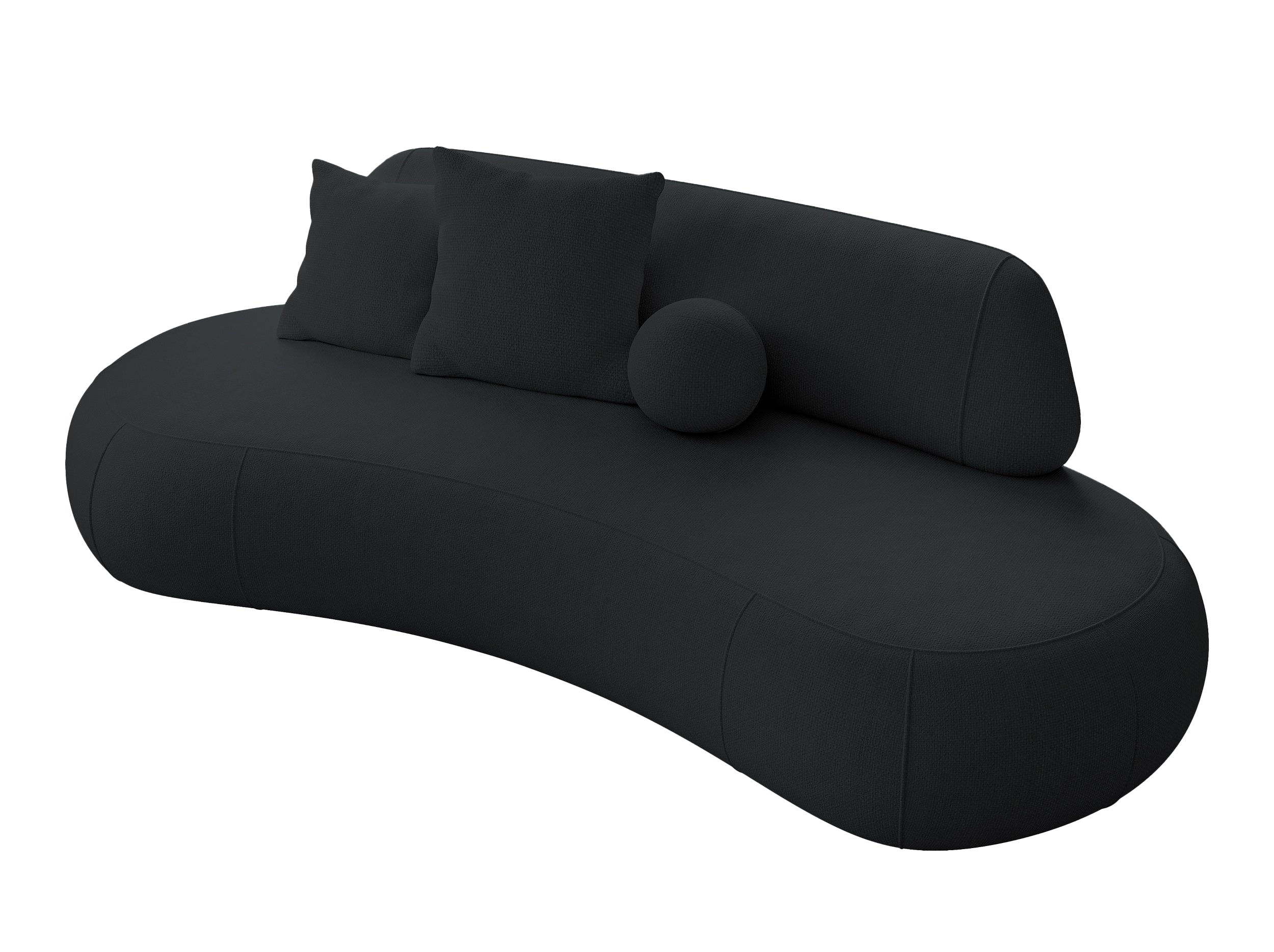 Sofa trzyosobowa Balme grafitowa w tkaninie łatwoczyszczącej