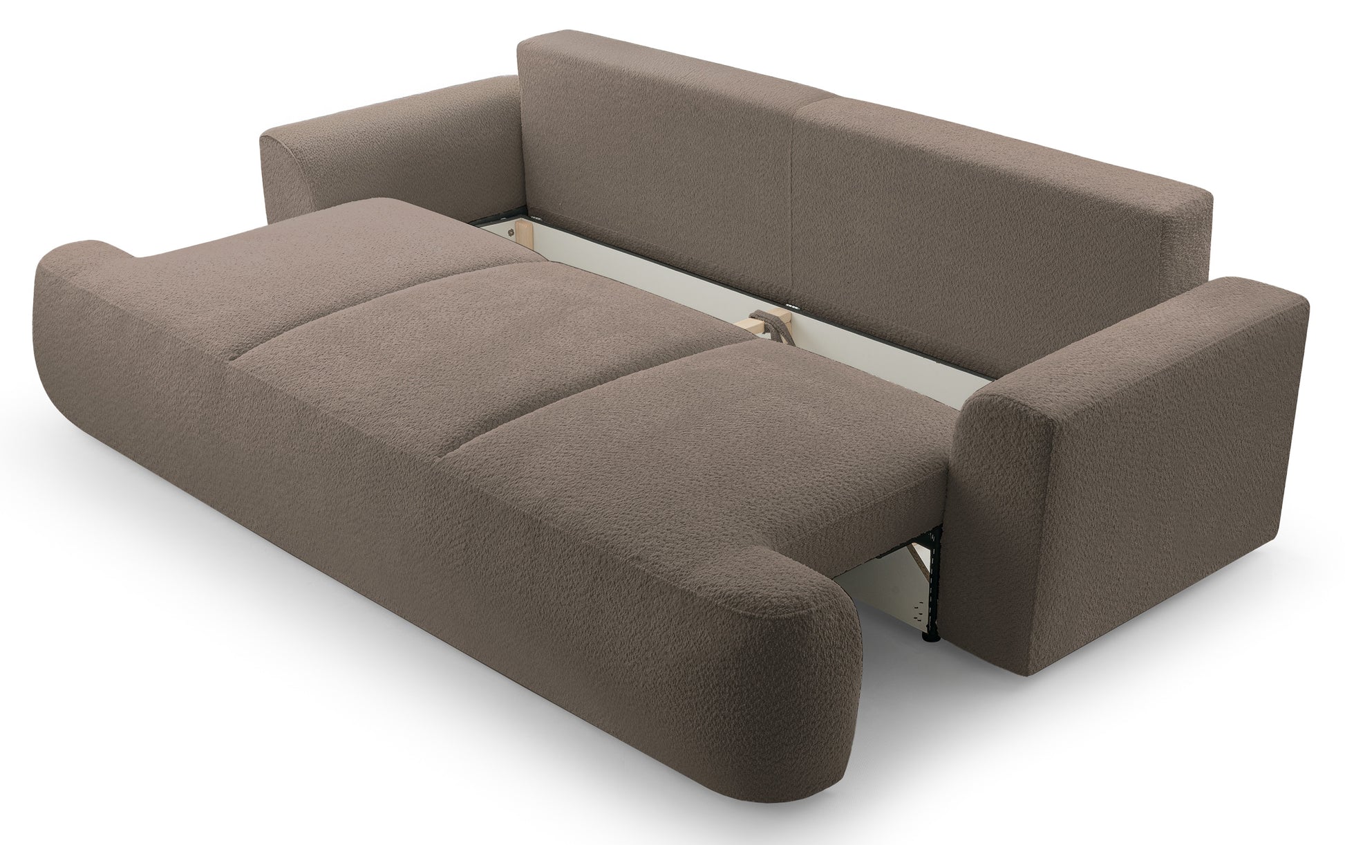 Kanapa rozkładana Barletto brudny róż - szerokość 248 cm