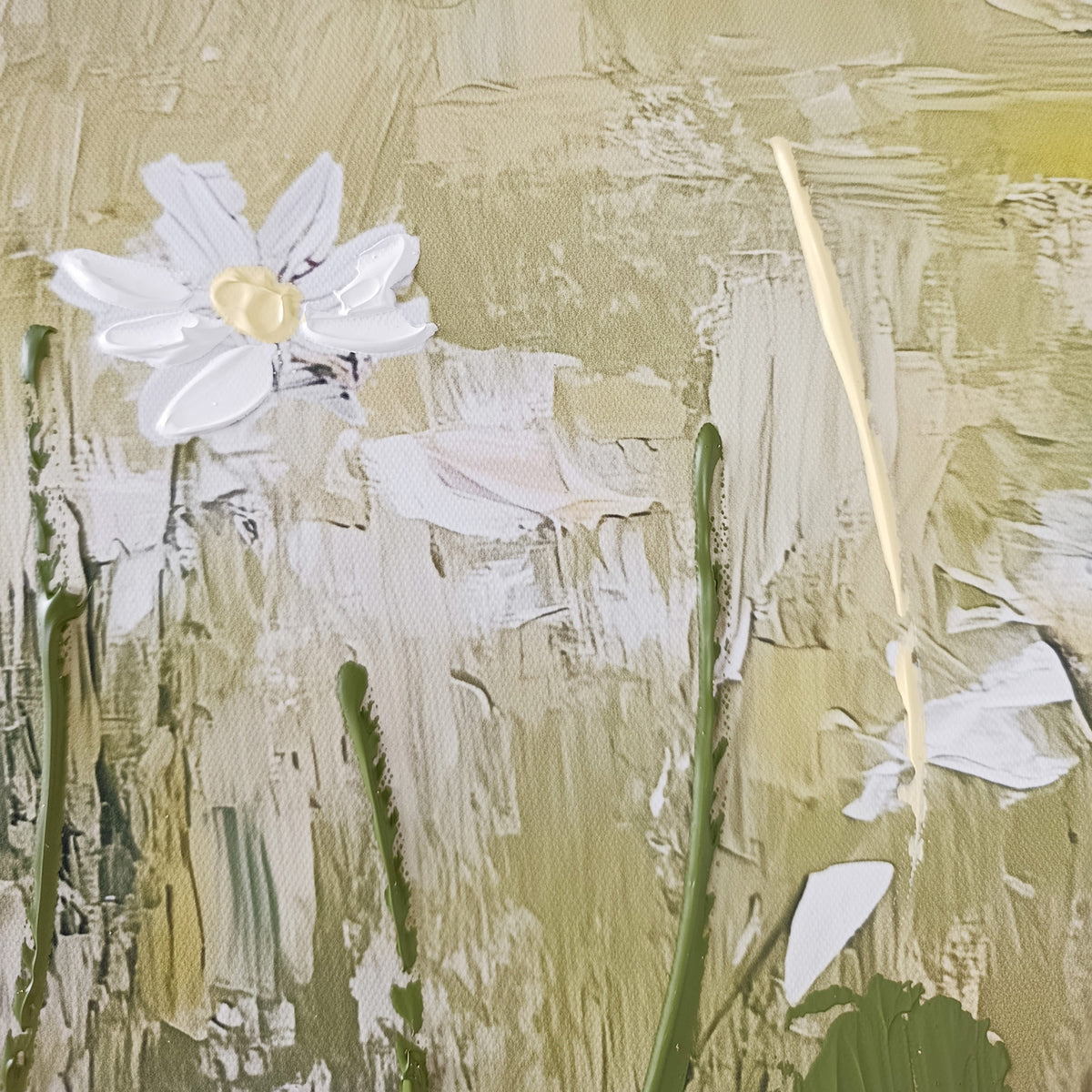 Obraz z ręcznie malowanymi elementami Bloomfield 100x70 cm - szerokość 70 cm
