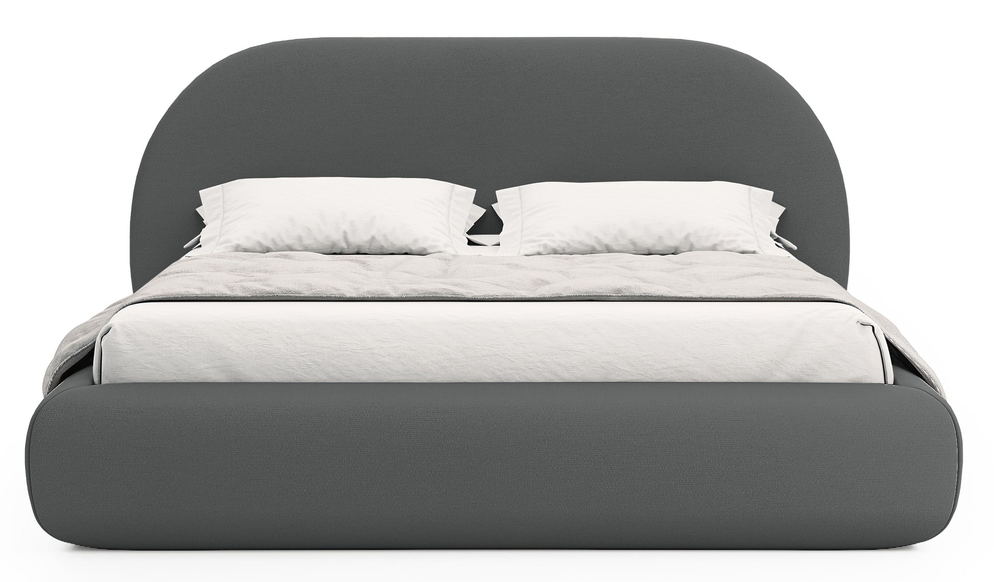 Łóżko Buvio 160x200 cm szare szenil - materiał płyta meblowa