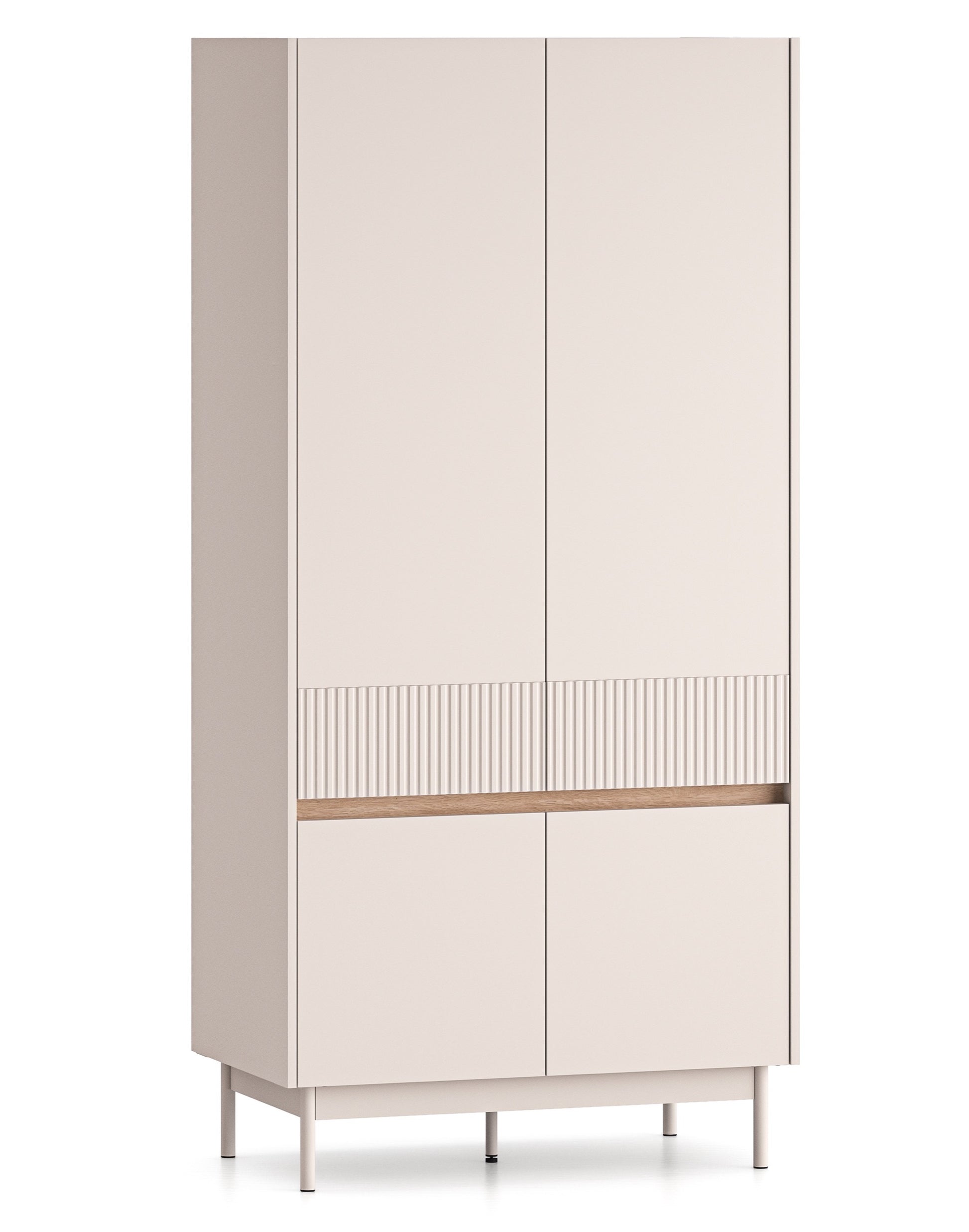 Szafa czterodrzwiowa Dunea 92 cm kaszmir/dąb