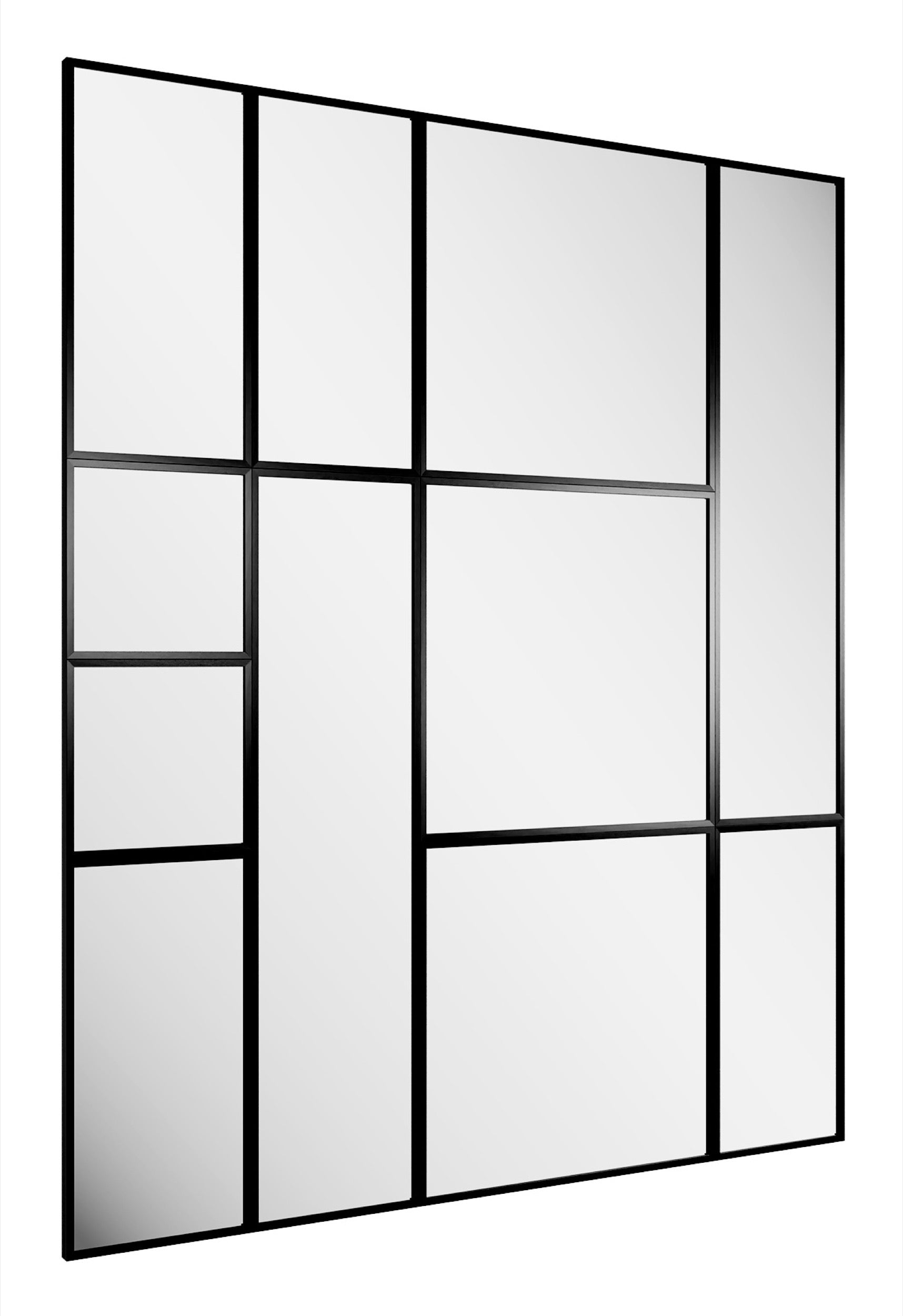 Zestaw paneli lustrzanych Jupiter 210x175 cm czarna rama