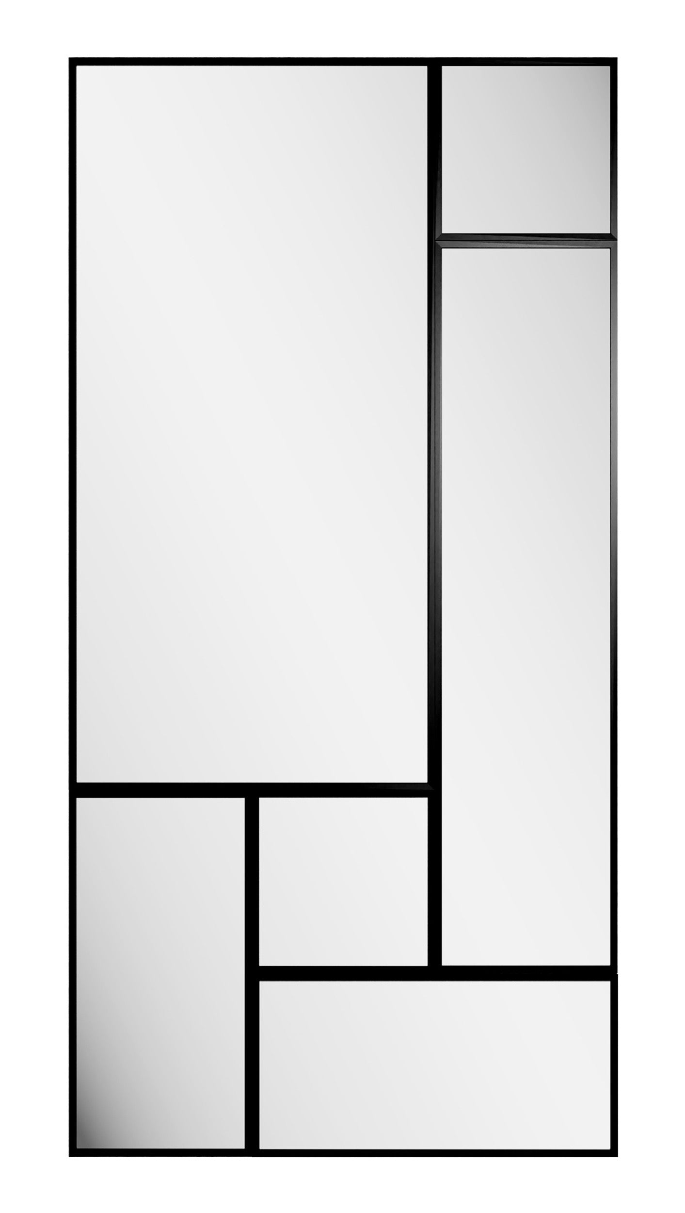 Zestaw paneli lustrzanych Wega 210x105 cm czarna rama