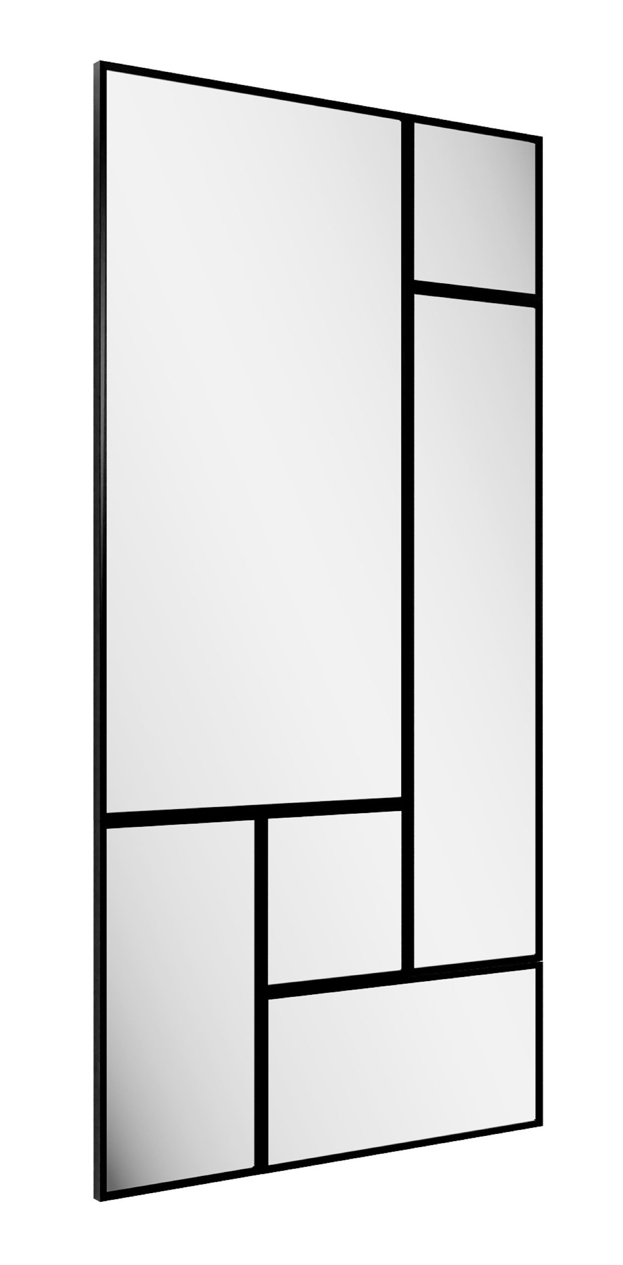 Zestaw paneli lustrzanych Wega 210x105 cm czarna rama