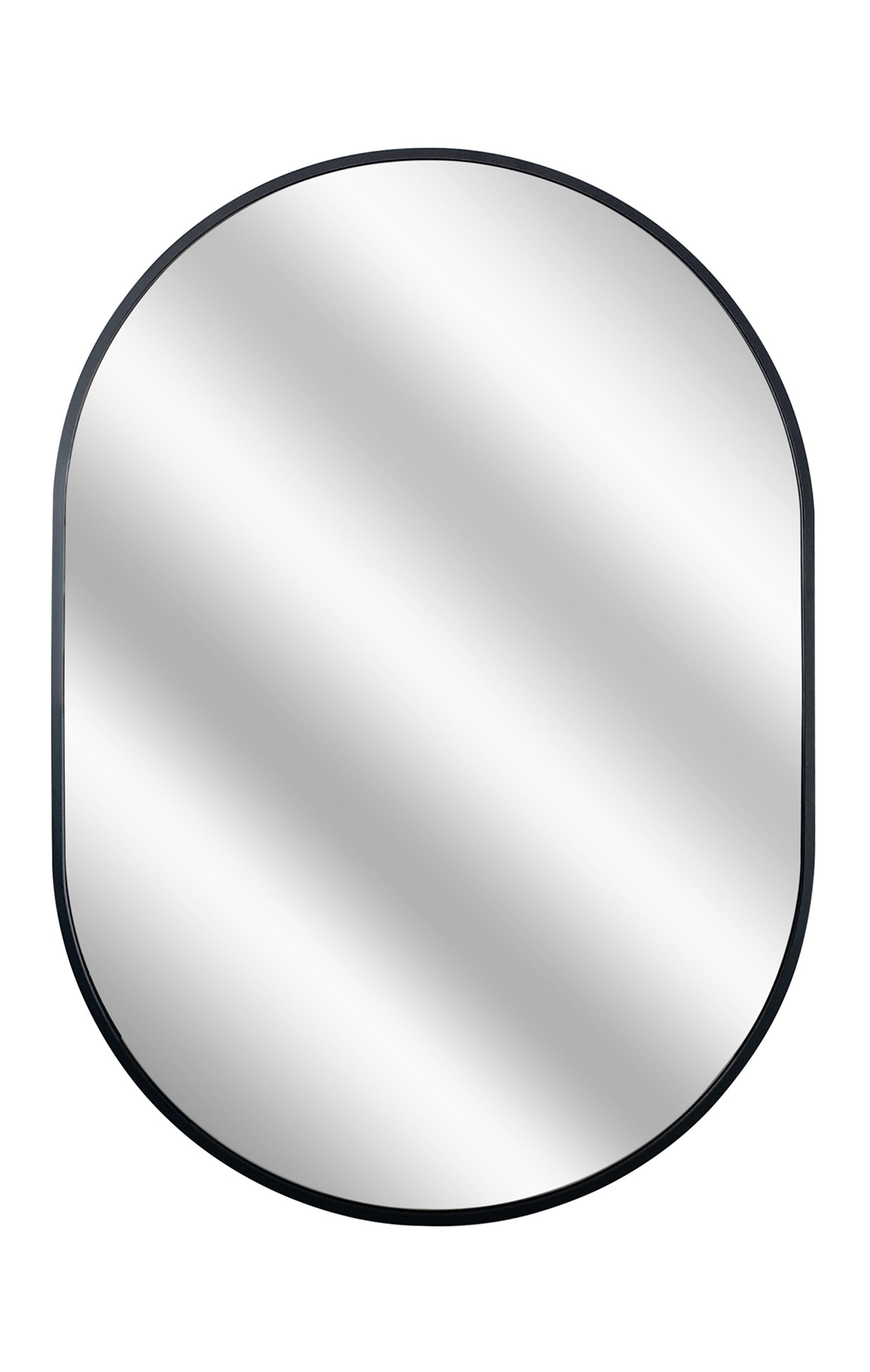 Lustro wiszące w aluminiowej ramie Eclipse 70x50 cm czarne