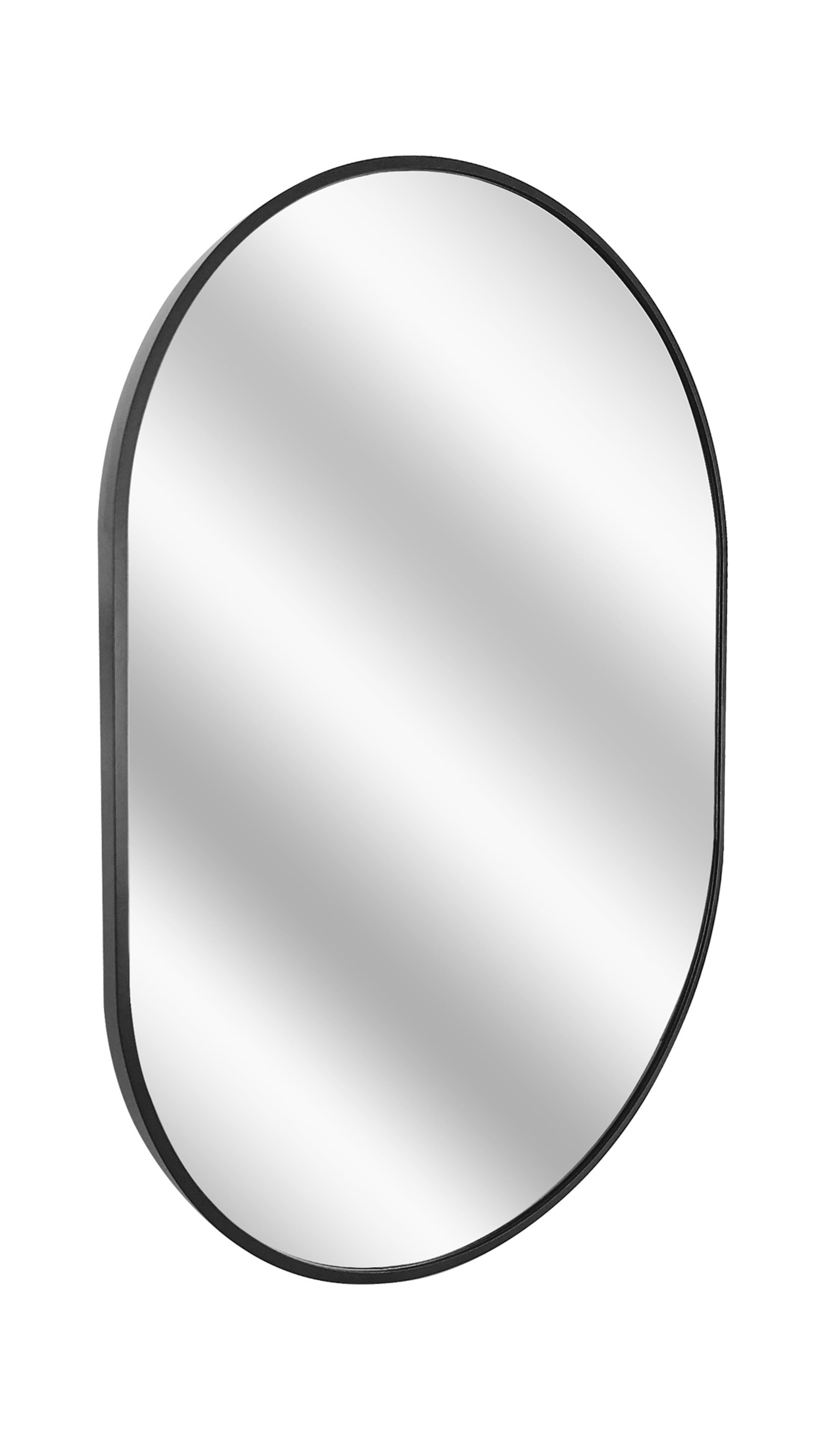 Lustro wiszące w aluminiowej ramie Eclipse 70x50 cm czarne
