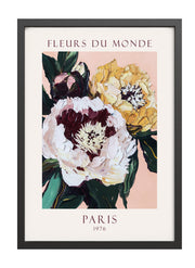 Obraz w czarnej ramie Flower Market 70x50 cm