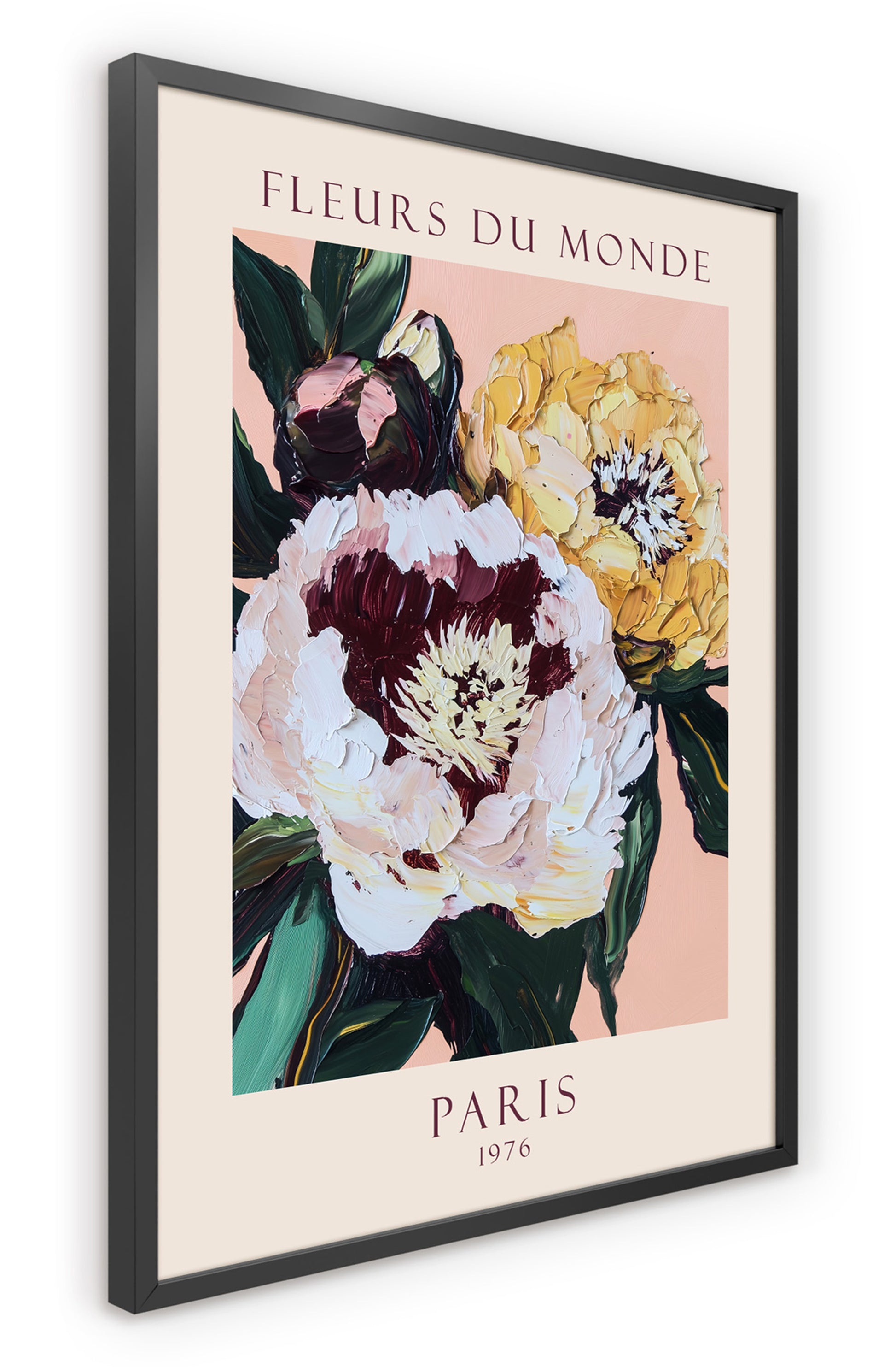 Obraz w czarnej ramie Flower Market 70x50 cm - kolor wielokolorowy