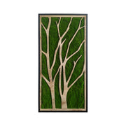 Obraz XL w czarnej ramie ze sztucznym mchem Green Deco II 100x50 cm