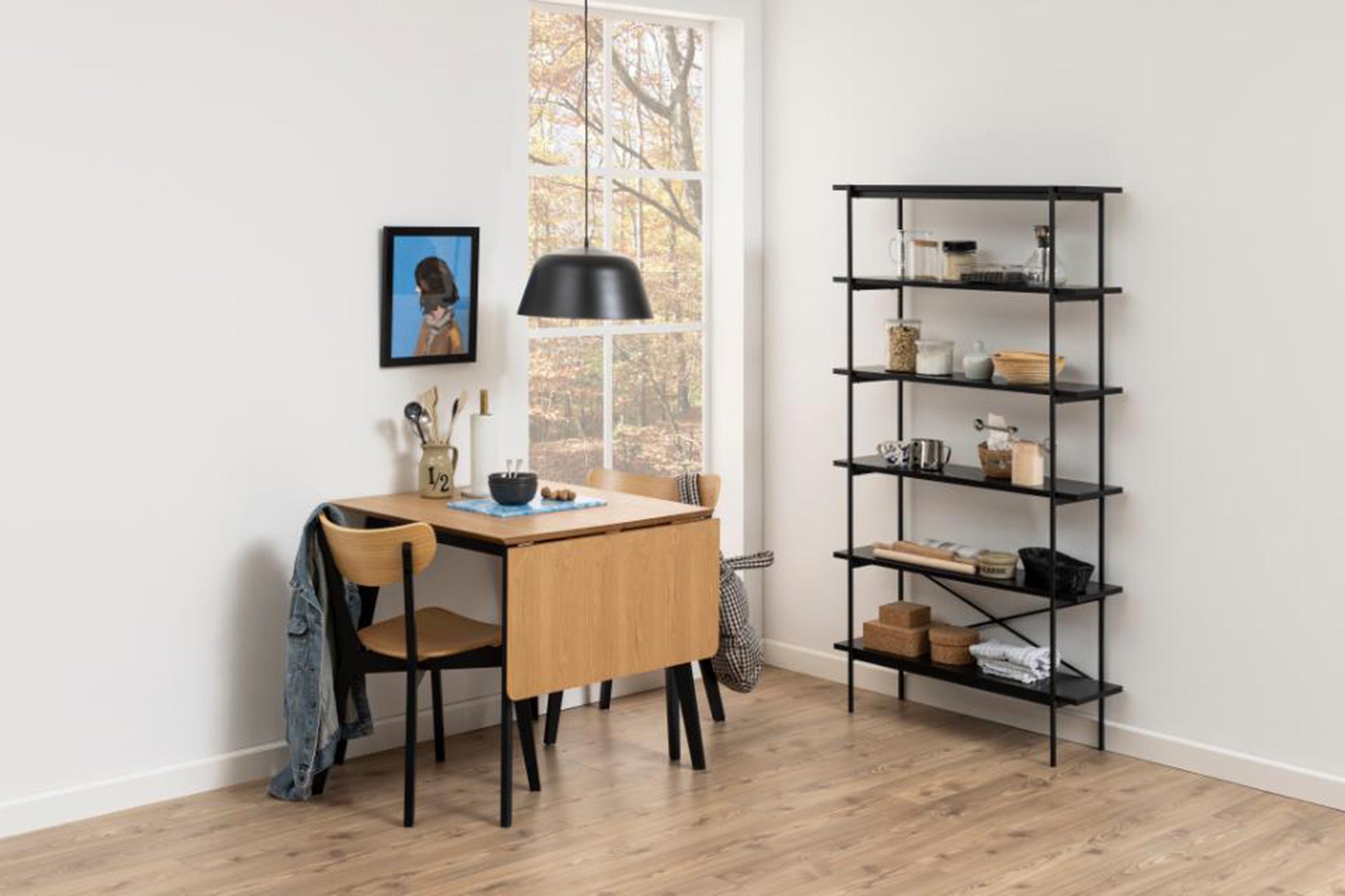 Stół rozkładany Gemirro 80-120x80 cm fornir dębowy - blat fornirowany
