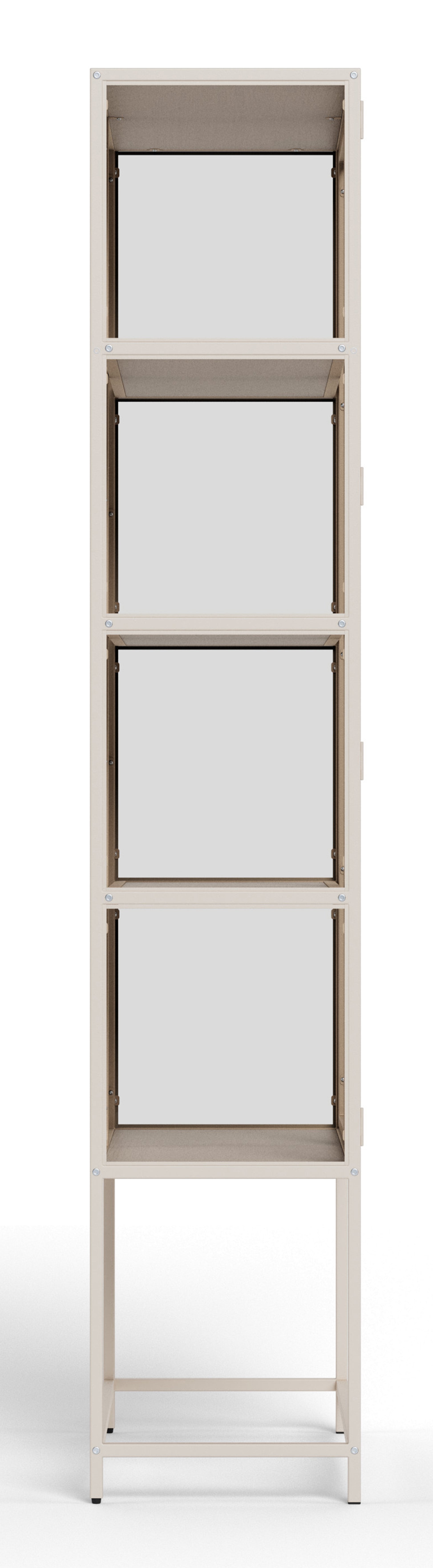 Witryna dwudrzwiowa Seaford 77 cm beżowa - wysokość 185,6 cm