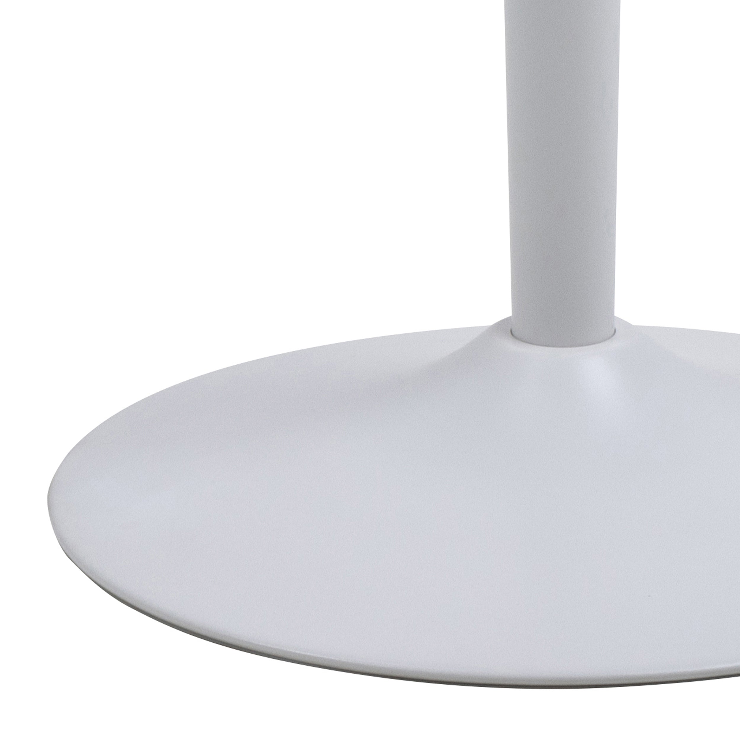 Stolik Roshly barowy średnica 80 cm biały - szerokość 80 cm