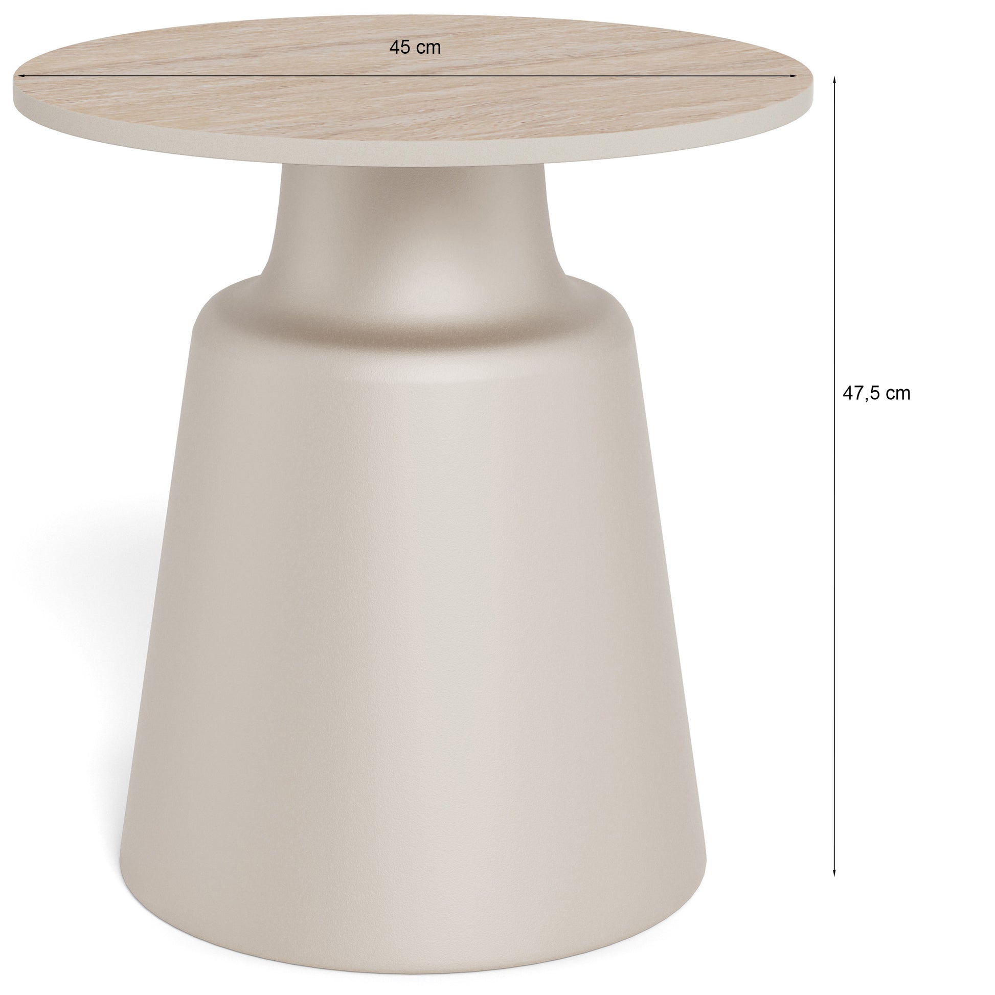 Stolik kawowy Santorini 45 cm trawertyn - szerokość 45 cm