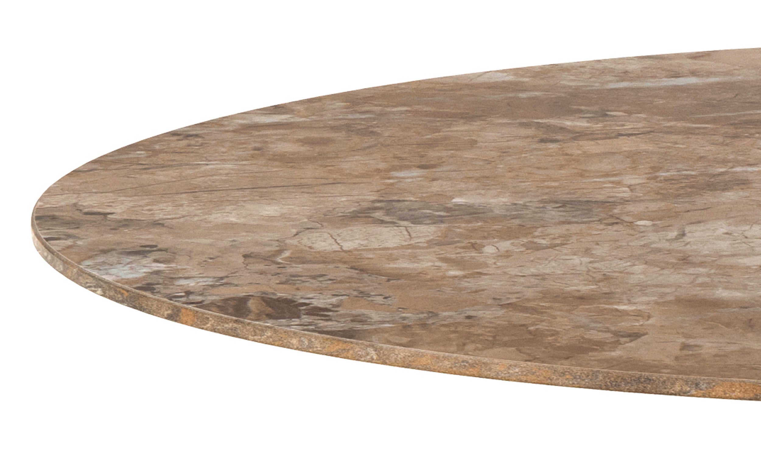 Stolik Roshly barowy średnica 80 cm trawertyn - materiał metal
