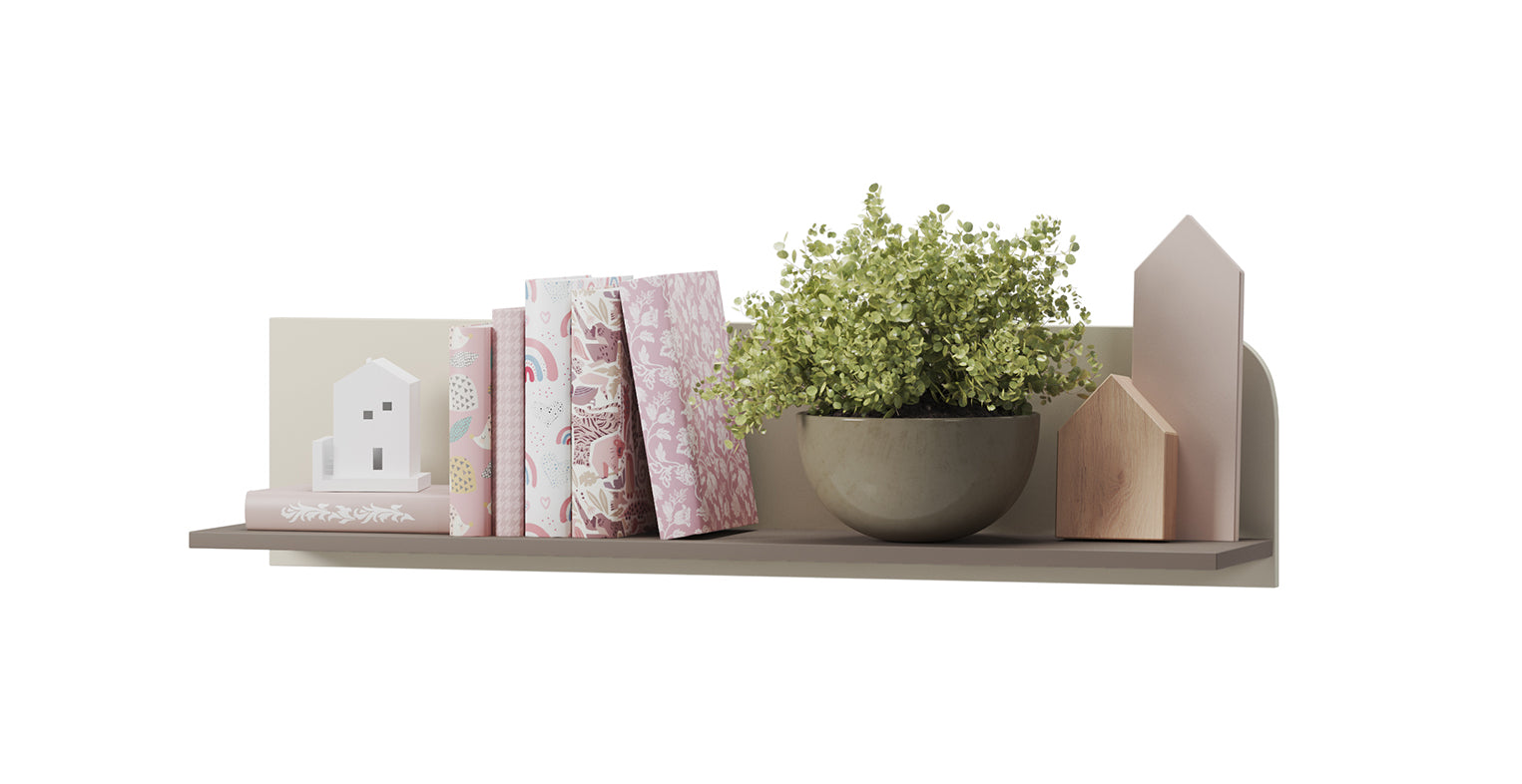 Półka wisząca Harmony 101 cm kaszmir - montaż ścienny