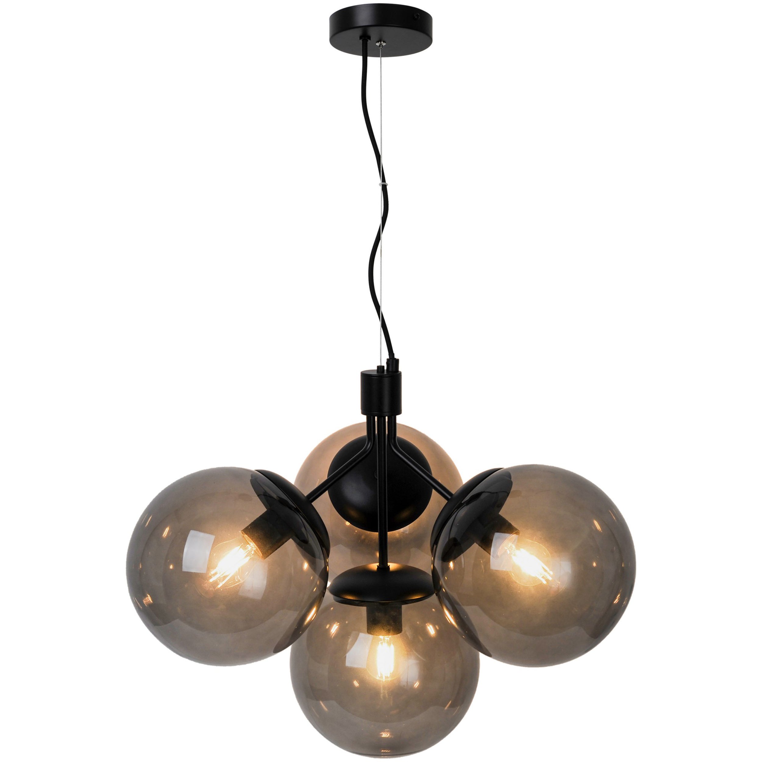 Lampa wisząca Ivona x4 czarna