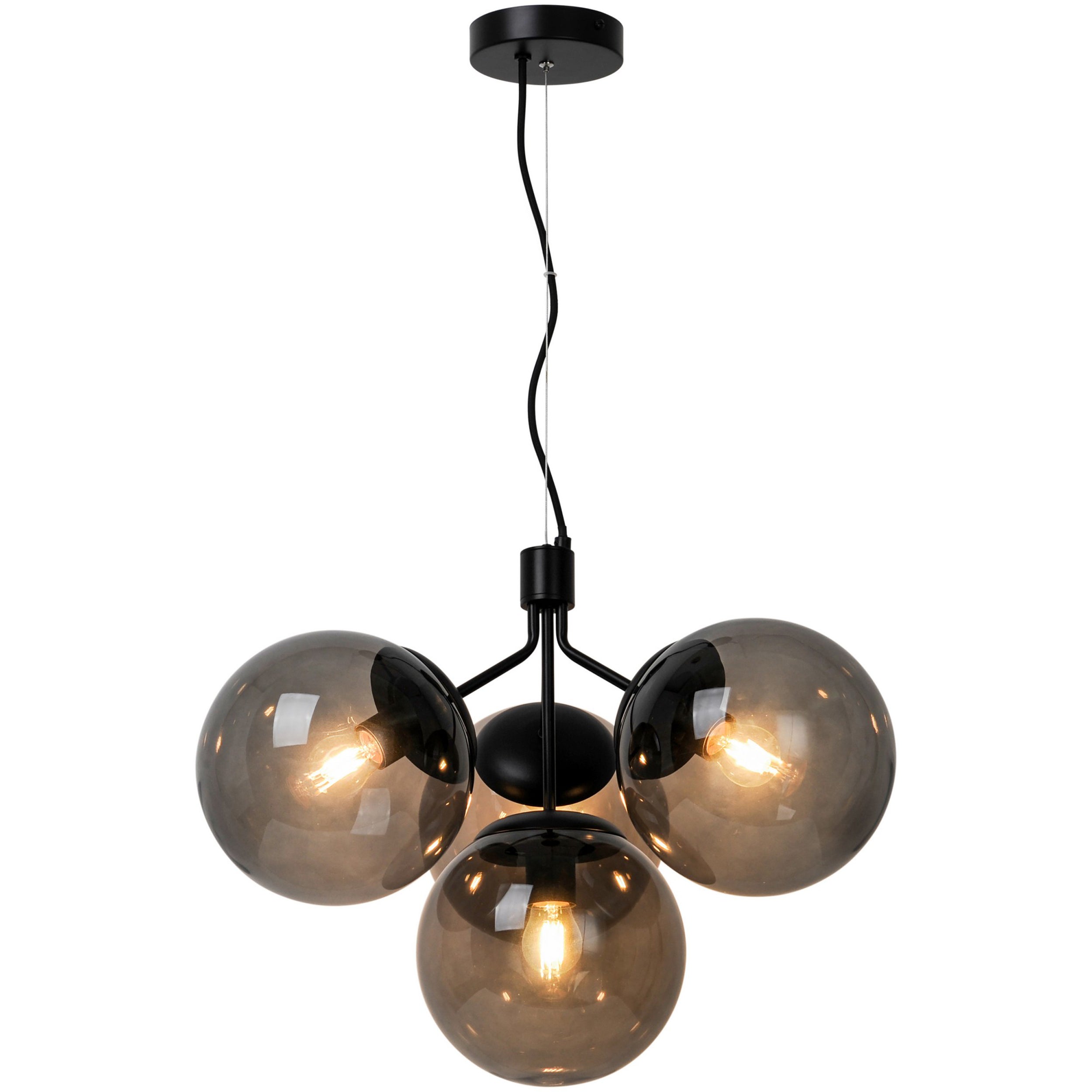 Lampa wisząca Ivona x4 czarna