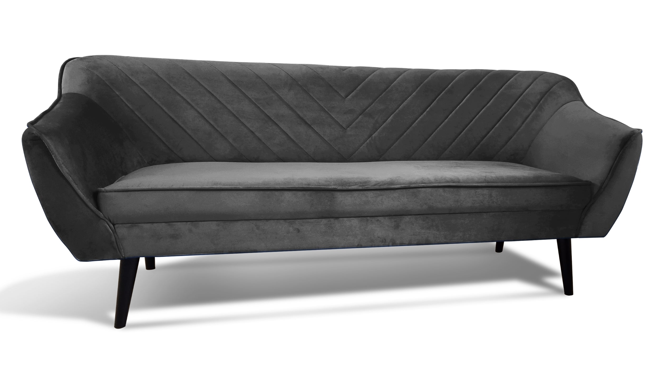 Sofa trzyosobowa Voltana szara velvet