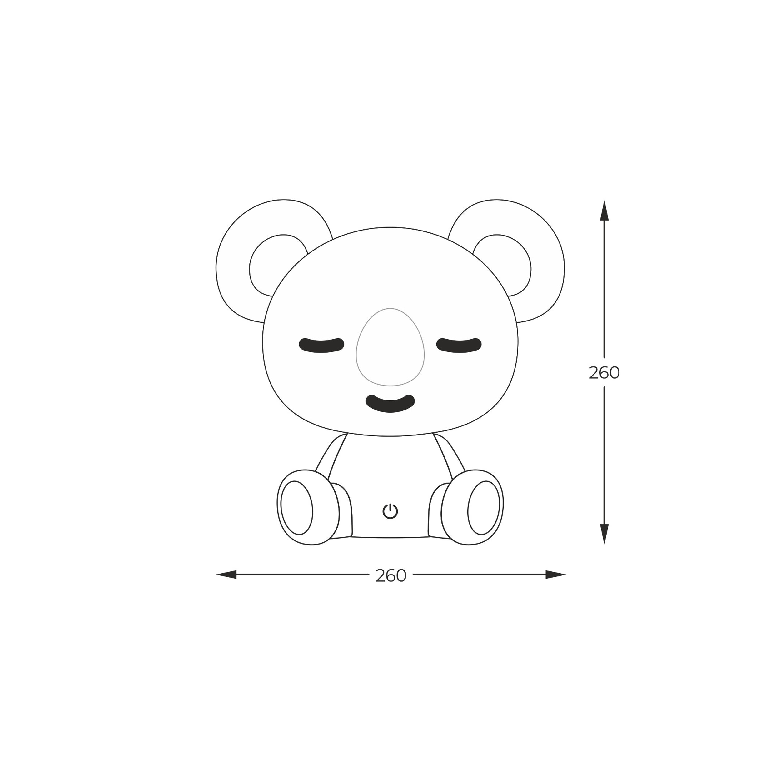 Lampa stołowa Koala różowa