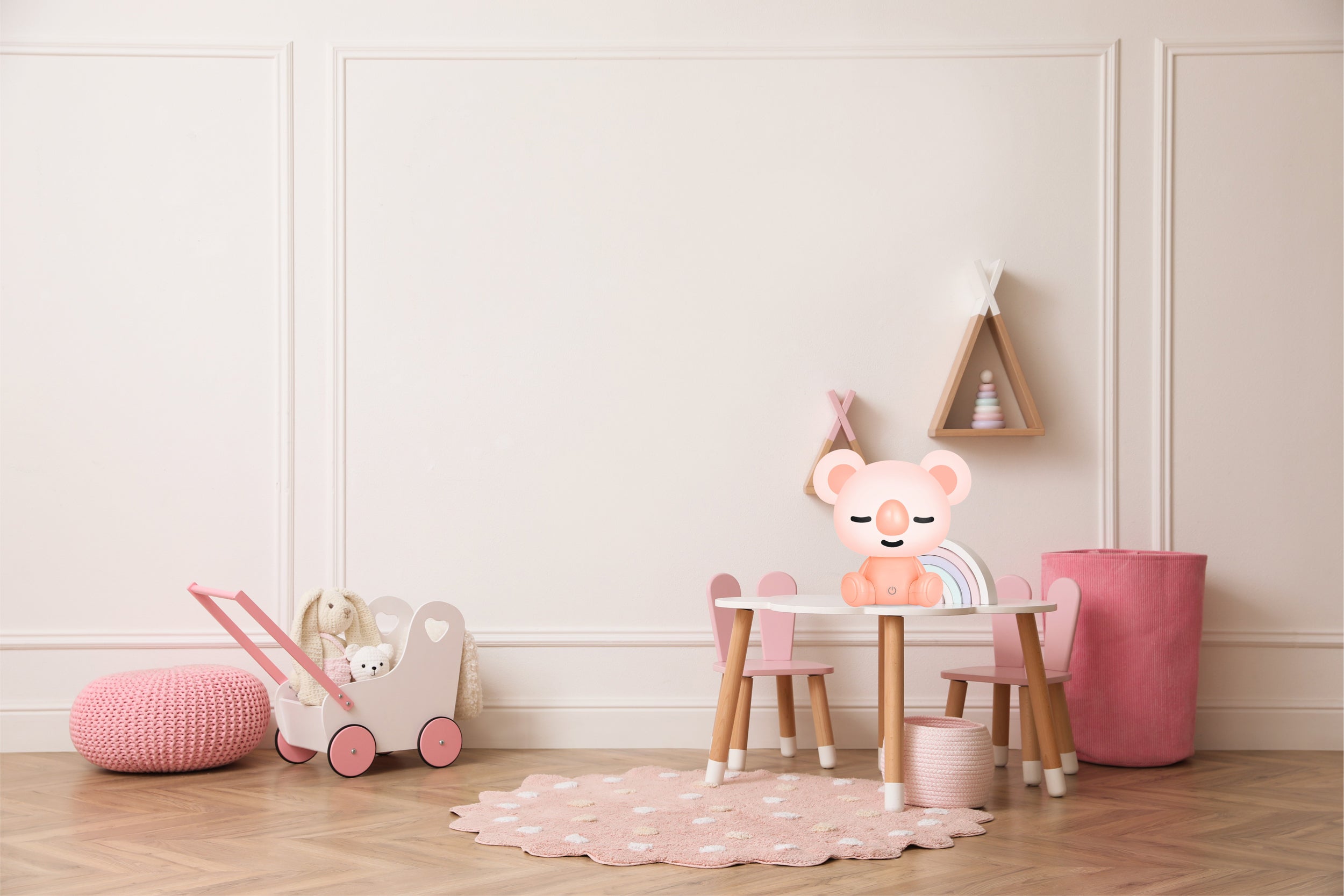 Lampa stołowa Koala różowa