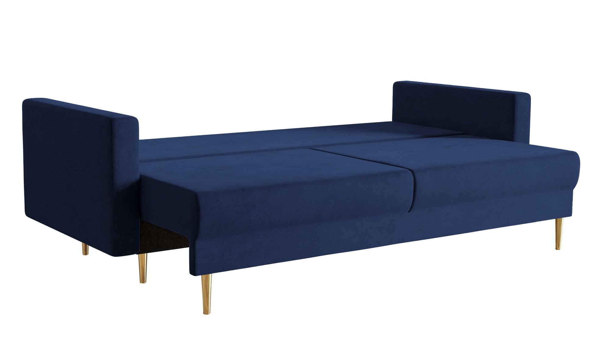 Kanapa rozkładana Valico granatowa velvet hydrofobowy - szerokość 230 cm