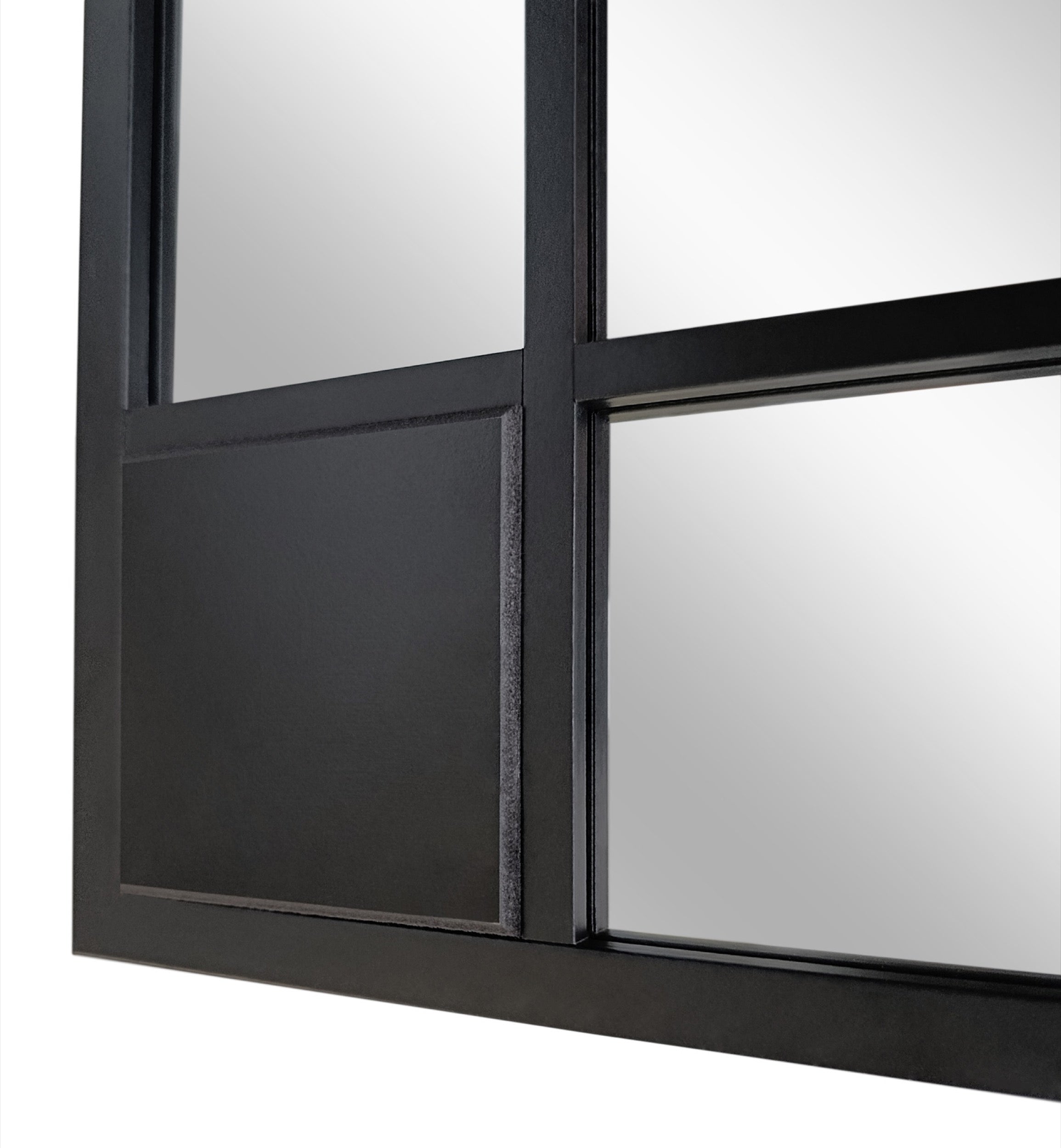 Lustro ścienne Two-tone 150x60 cm czarno-brązowe
