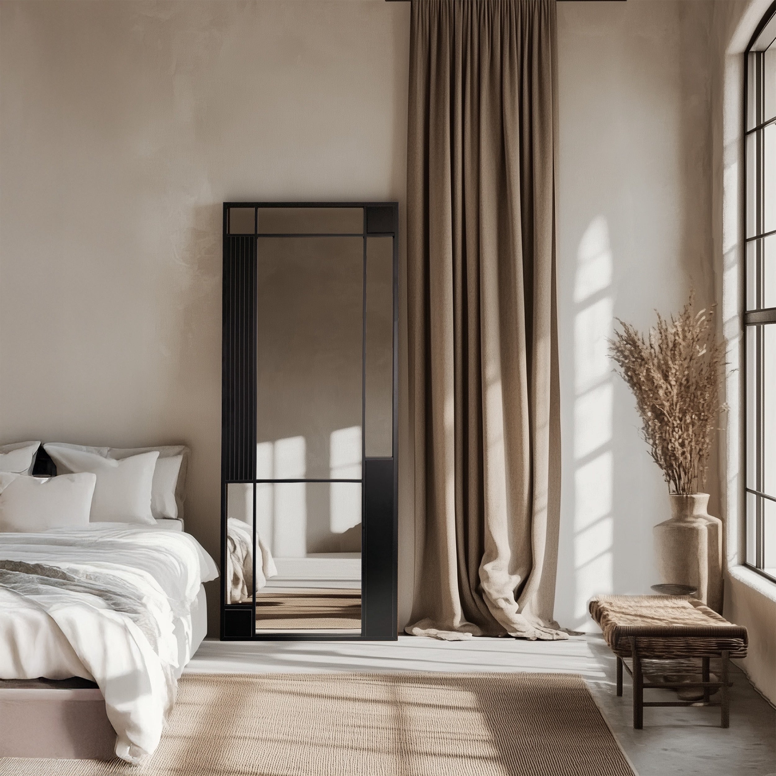 Lustro ścienne Mono 150x60 cm czarne