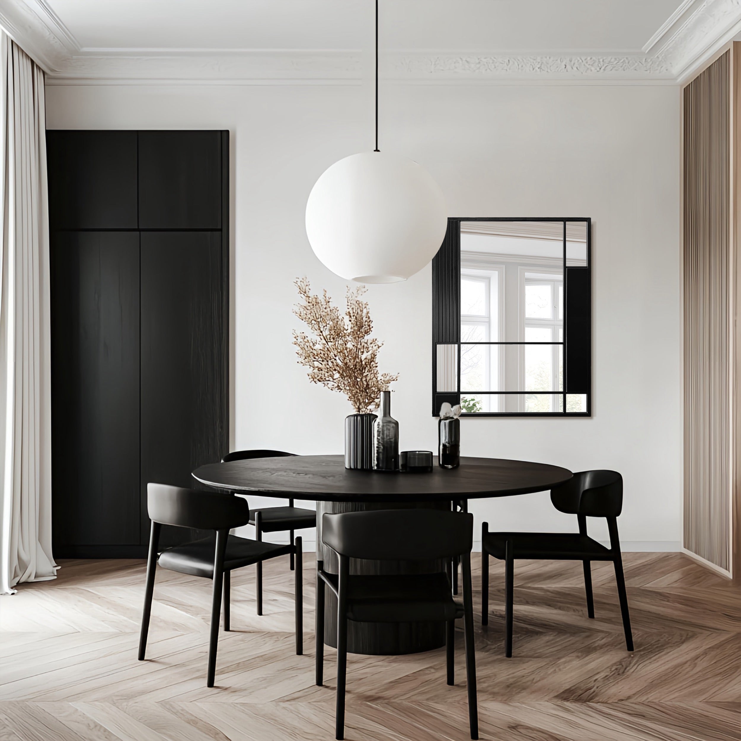Lustro ścienne Slate 95x65 cm czarne