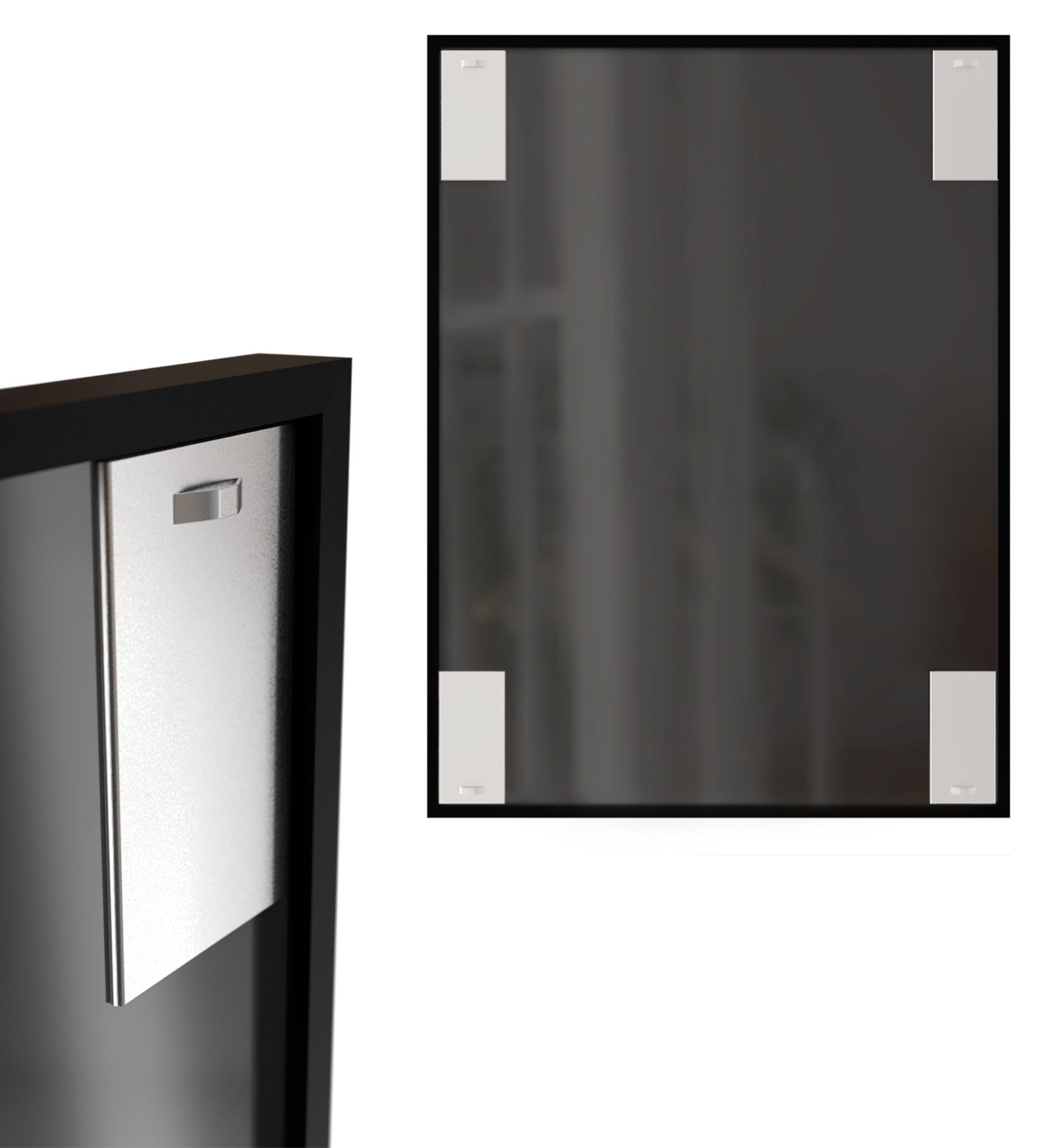 Lustro ścienne Slate 95x65 cm czarne
