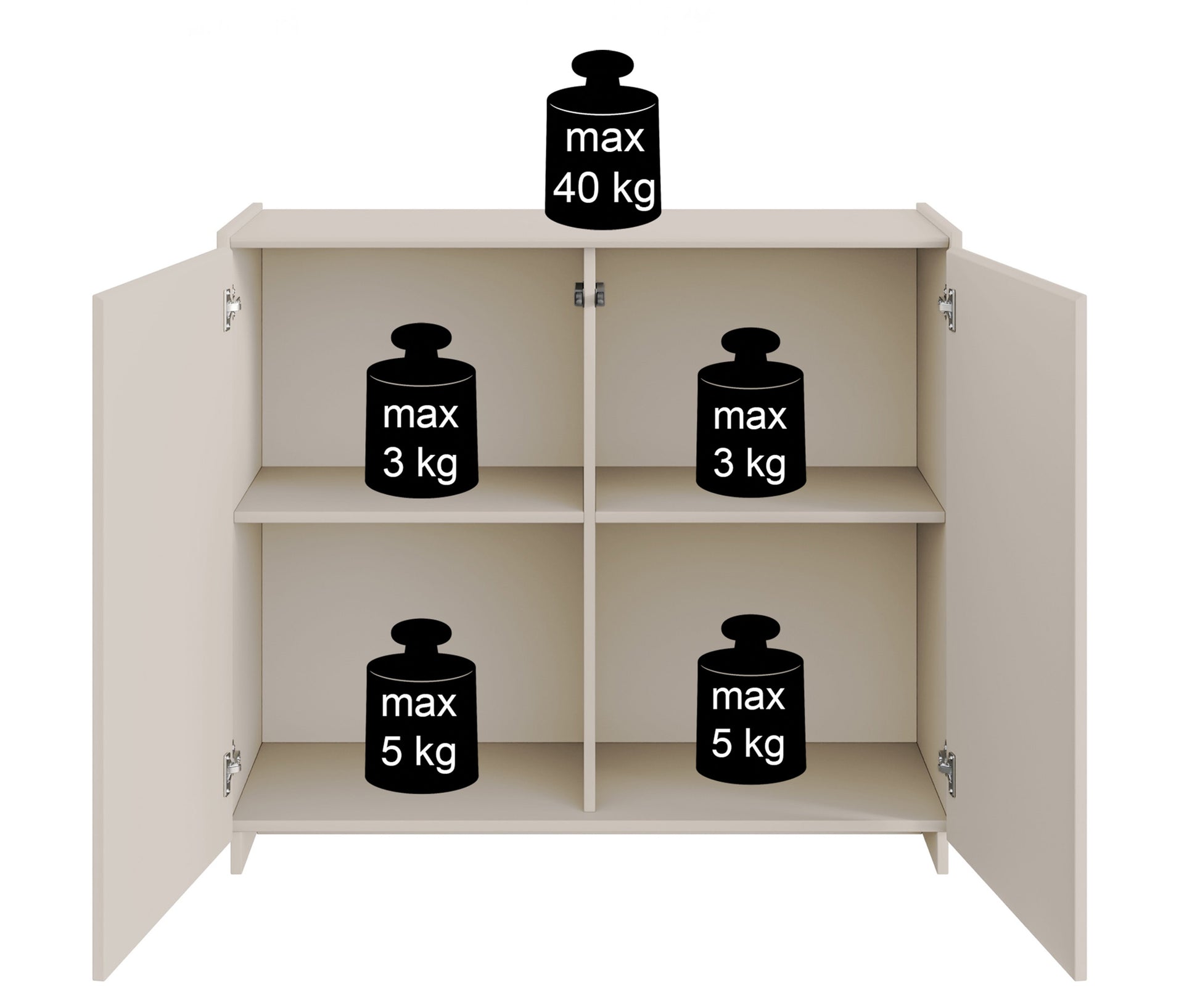 Komoda dwudrzwiowa Magro 103 - głębokość 39 cm