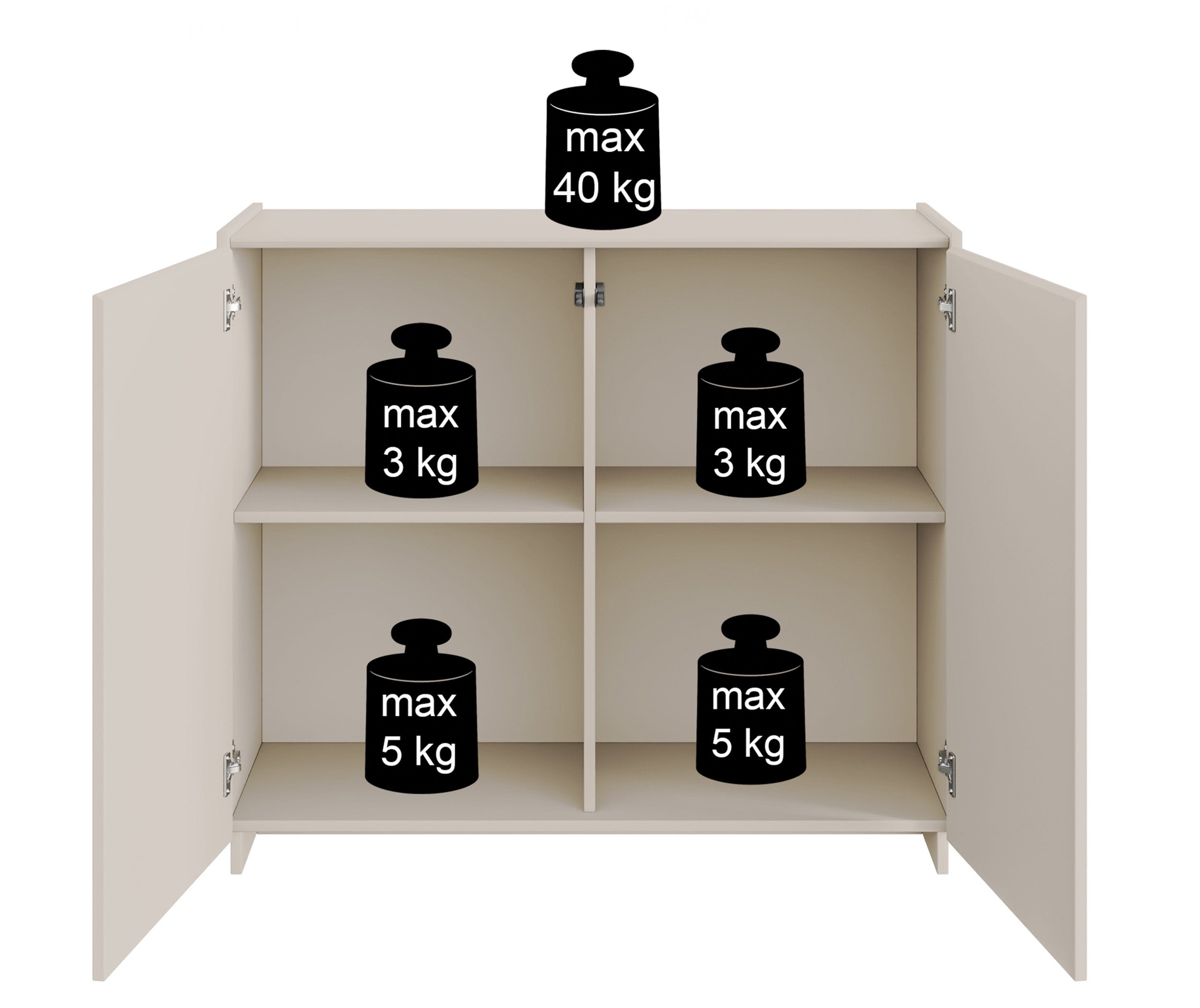 Komoda dwudrzwiowa Magro 103 - głębokość 39 cm