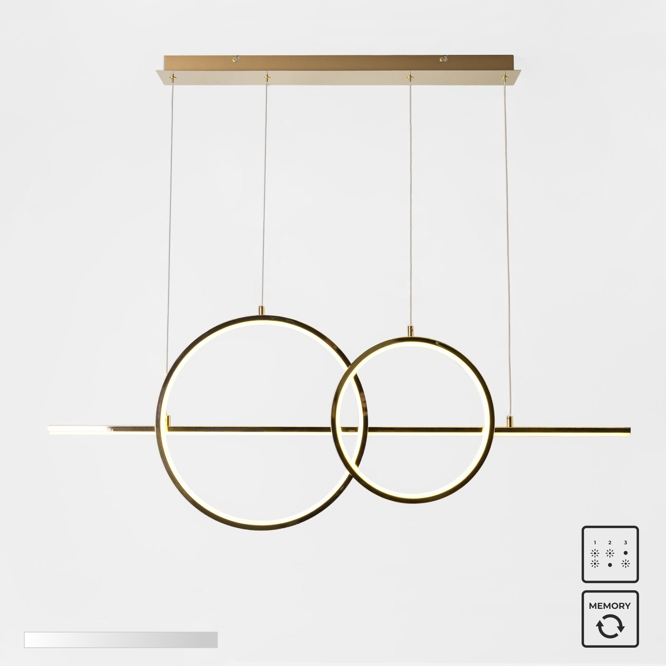 Lampa wisząca Cholet złota
