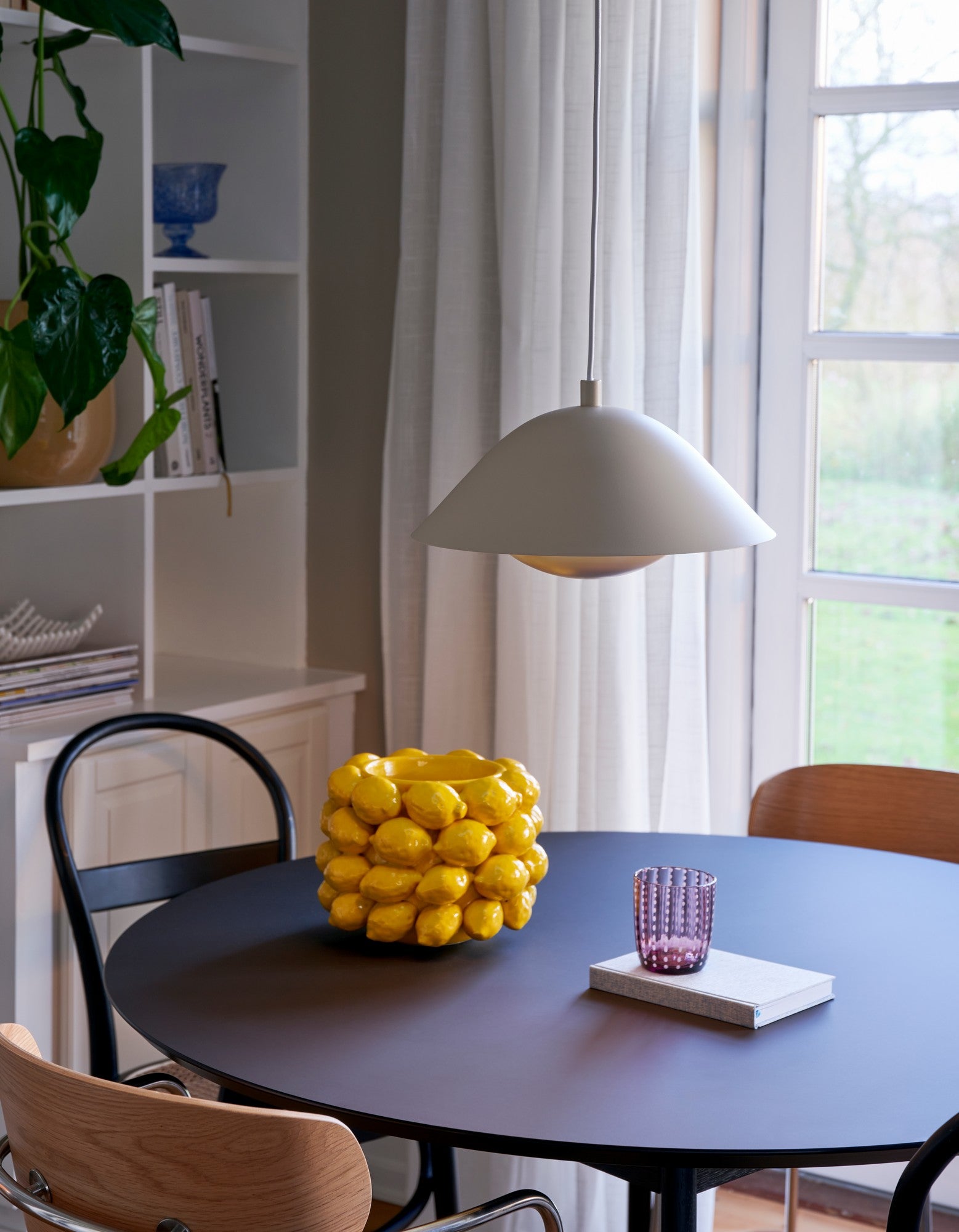 Lampa wisząca Freya 35 cm beżowa