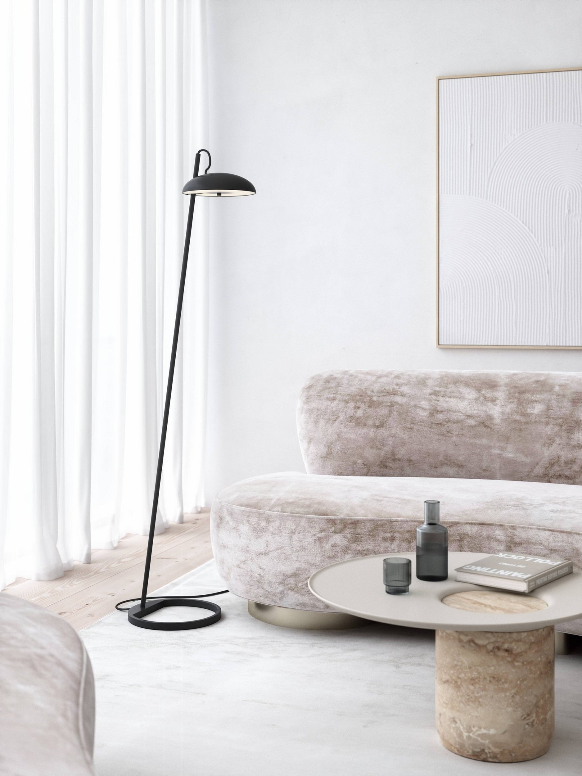 Lampa podłogowa Versale czarna