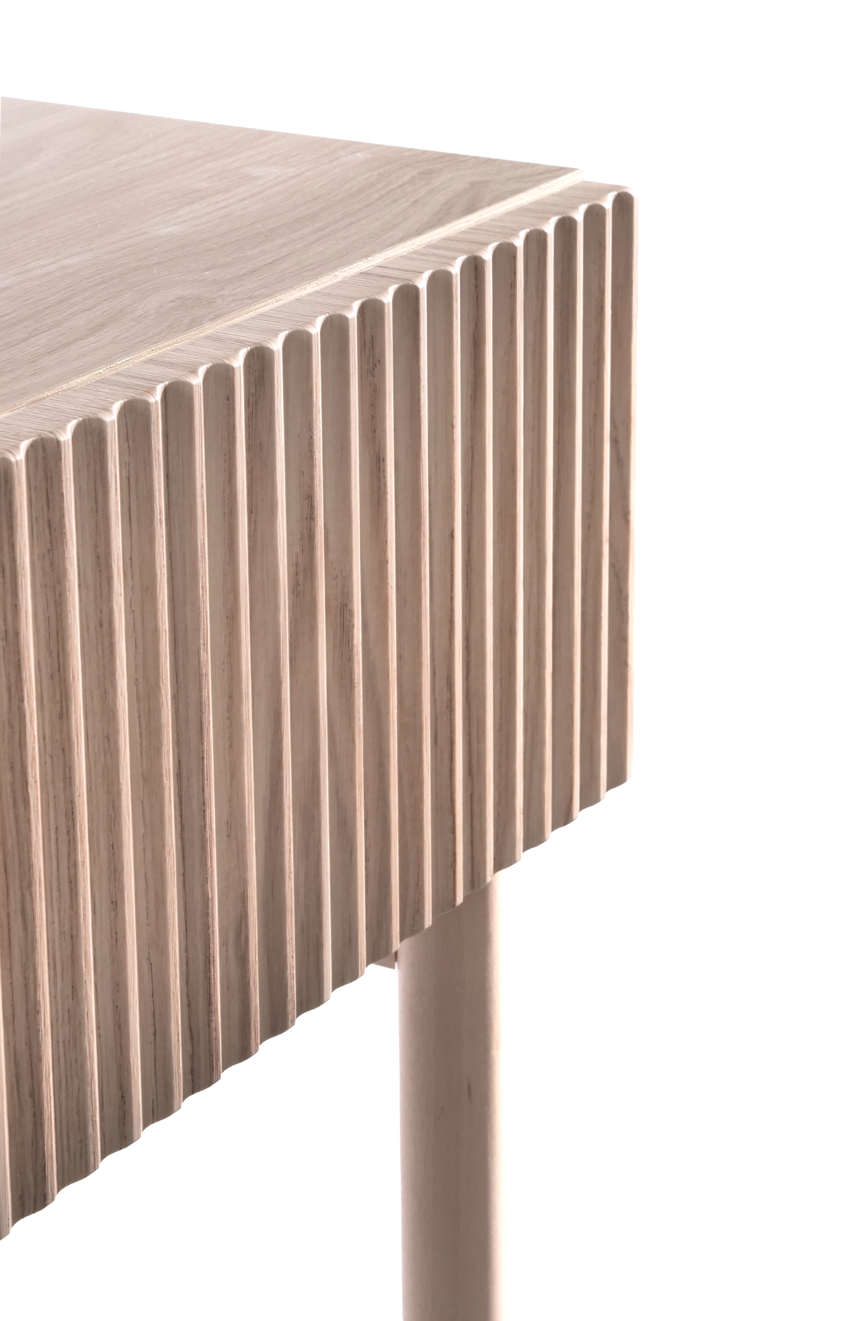 Konsola Nolie z szufladą i nóżkami 90 cm Dąb Olejowany - materiał drewno