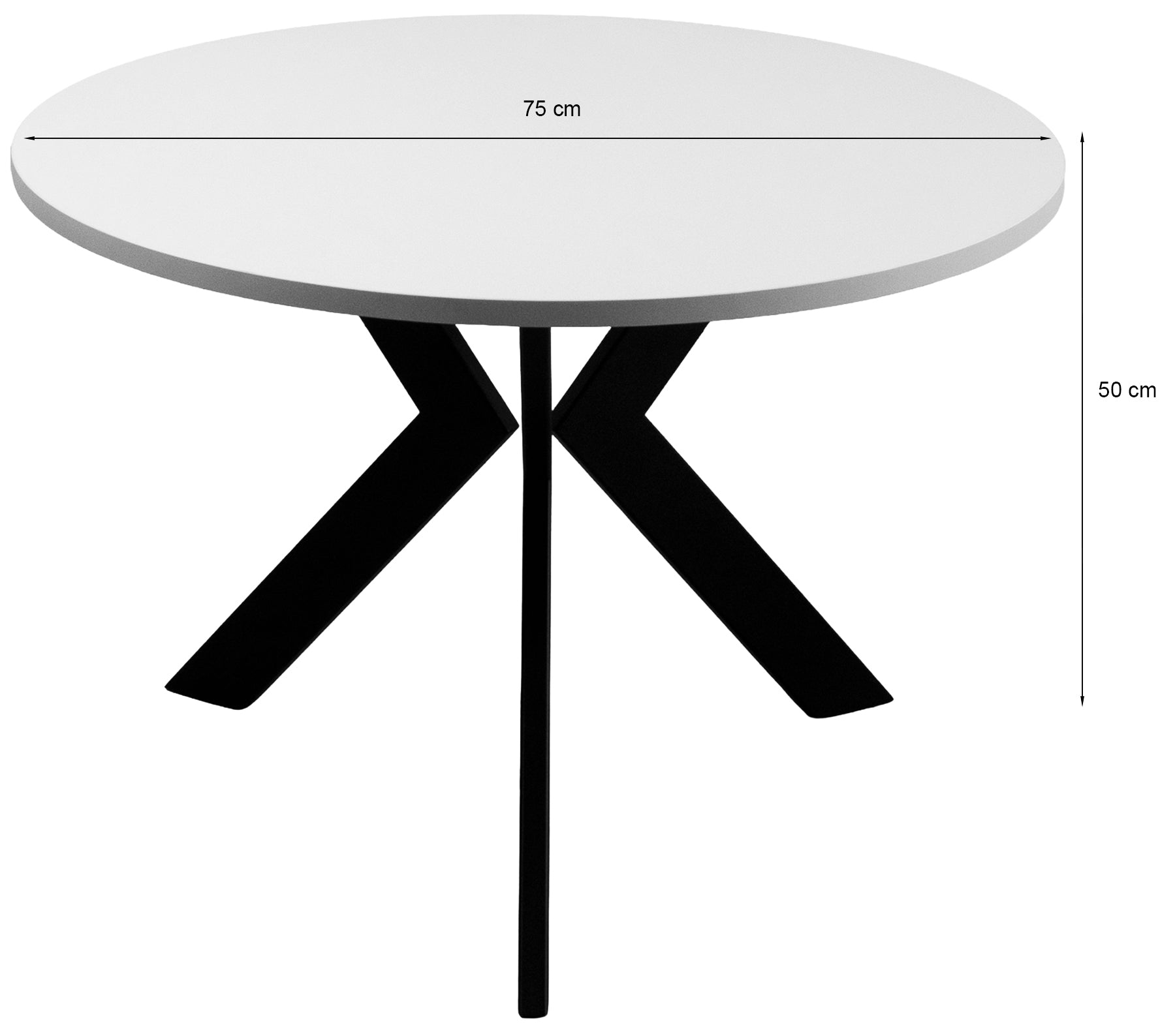 Stolik kawowy Loussly 75 cm orzech wisconsin - kształt okrągły