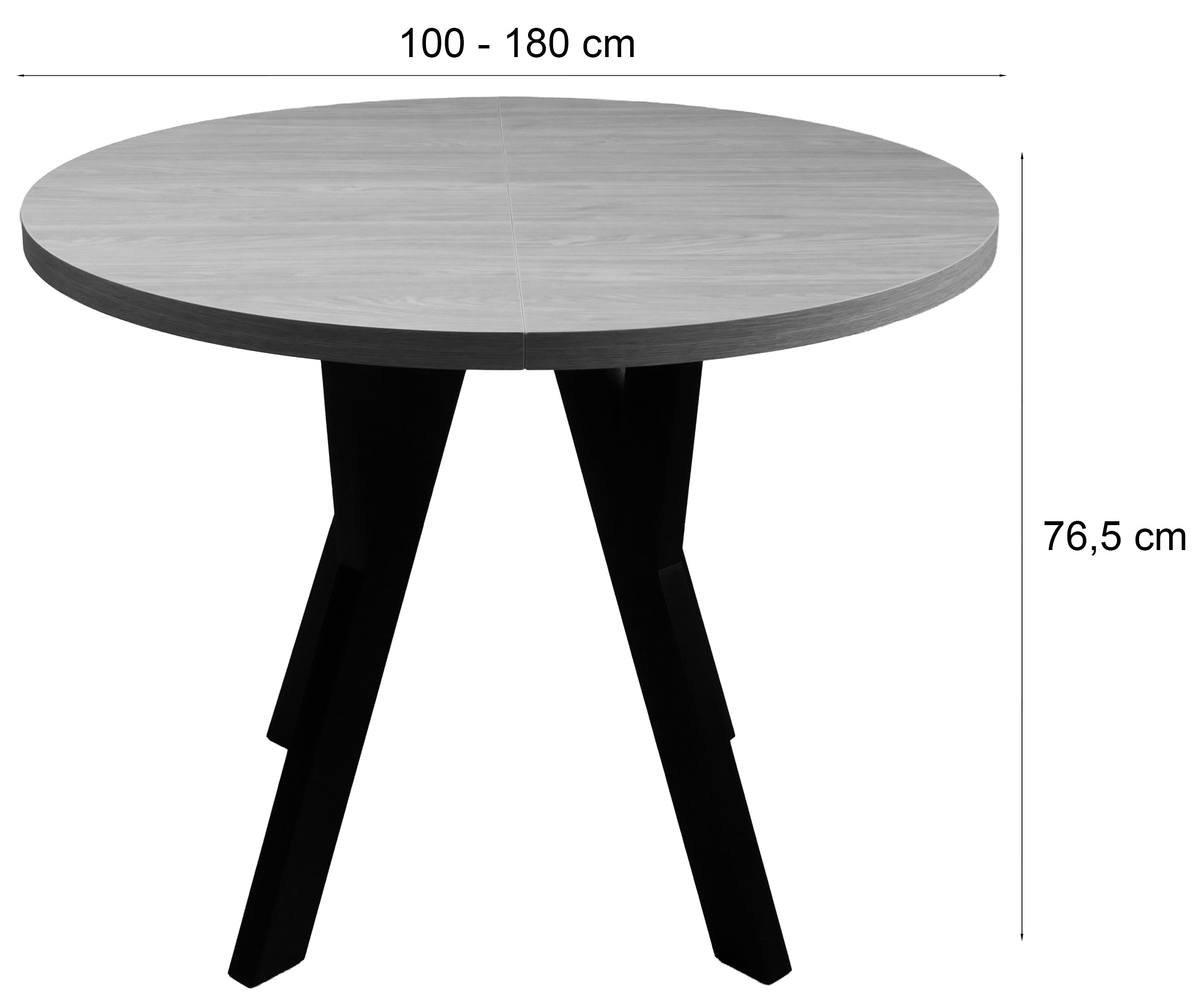 Stół rozkładany do jadalni Osenness kaszmir - wysokość 76,5 cm