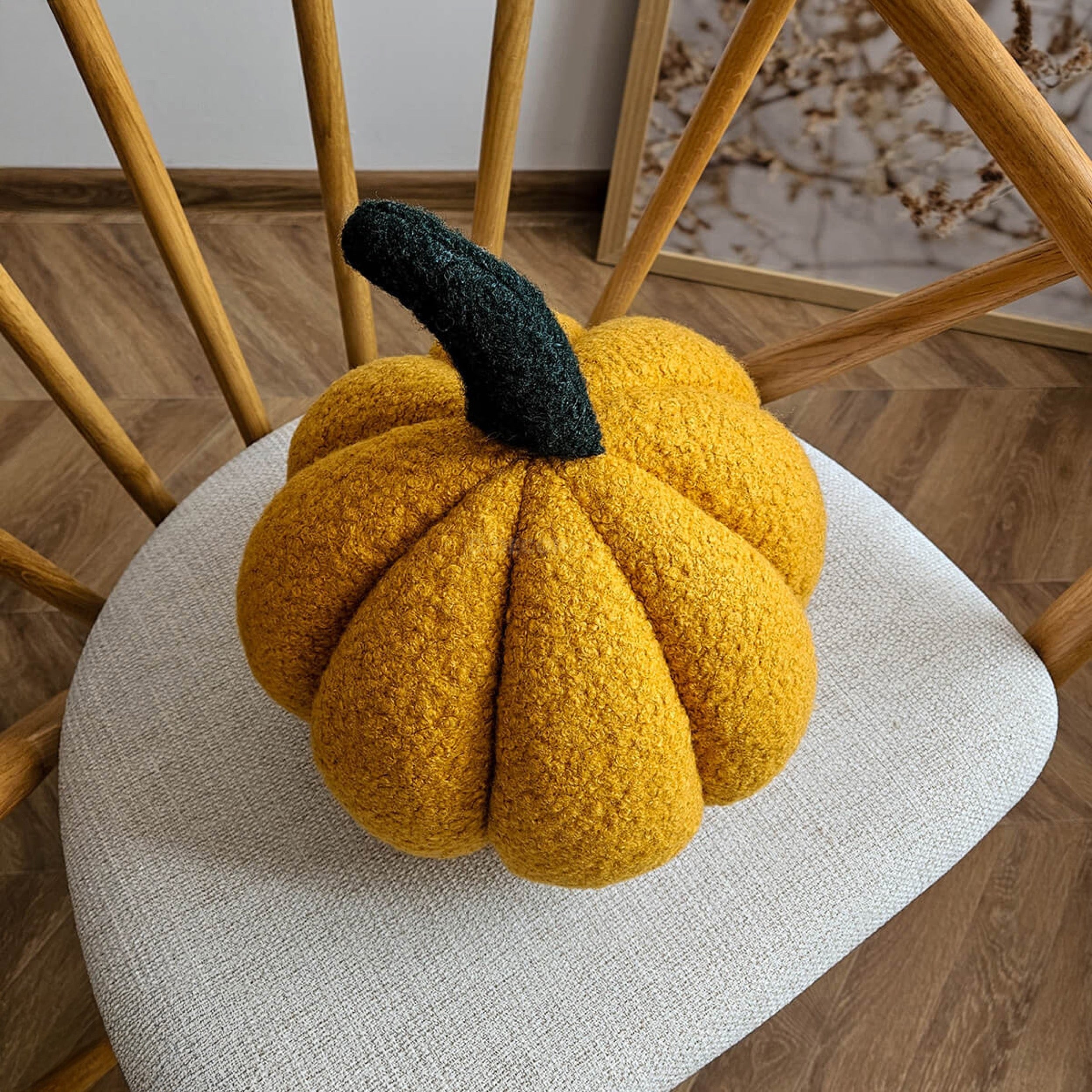 Poduszka dekoracyjna Soft Loop Autumn dynia pomarańczowa