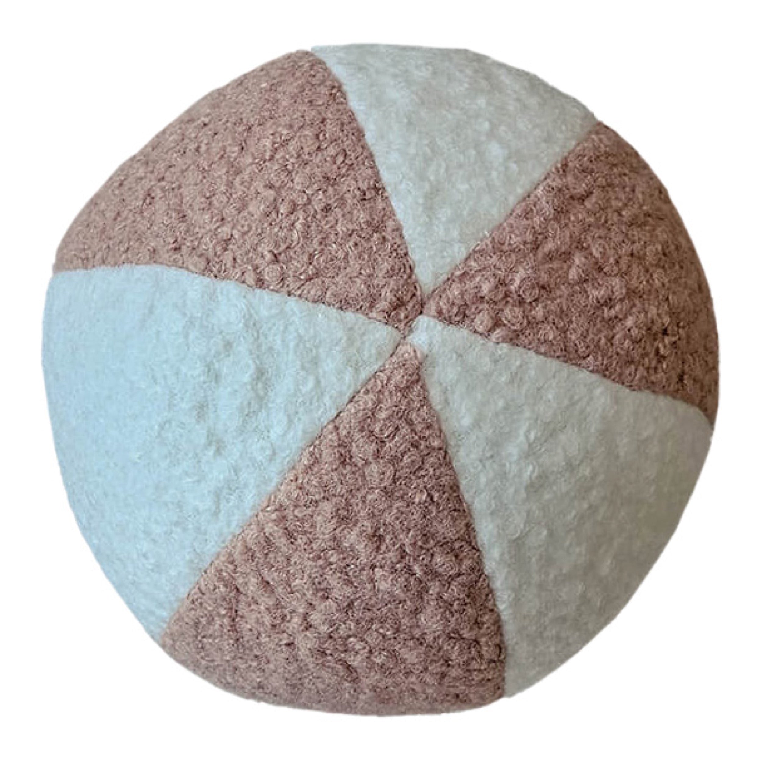 Poduszka dekoracyjna Soft Loop 20 cm kula biało-różowa