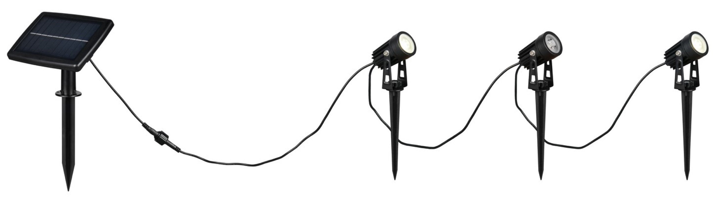 Lampy ogrodowe Obidos LED solarne czarne