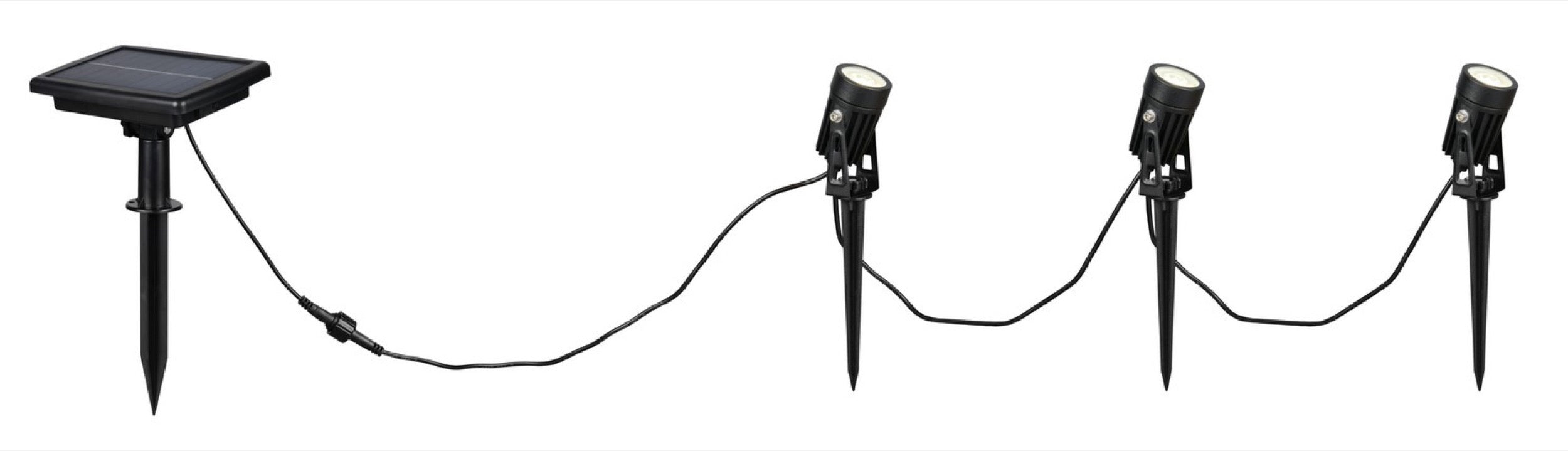 Lampy ogrodowe Obidos LED solarne czarne