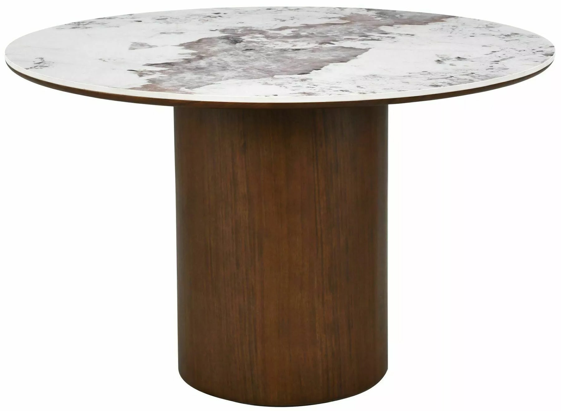 Stół do jadalni Rondo okrągły 120 cm orzech ceramiczny blat