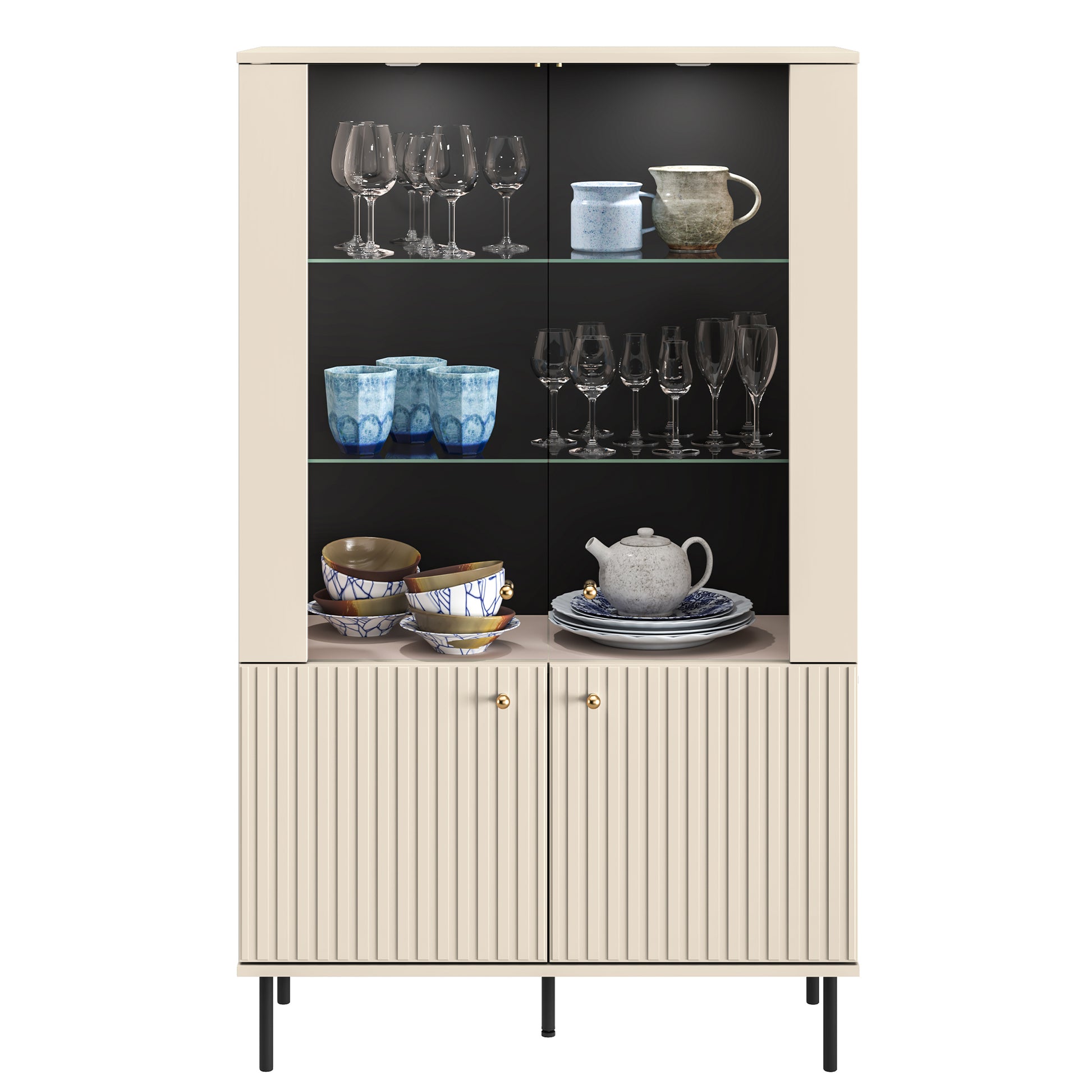 Witryna dwudrzwiowa Caletto 92 cm - dwoje drzwi