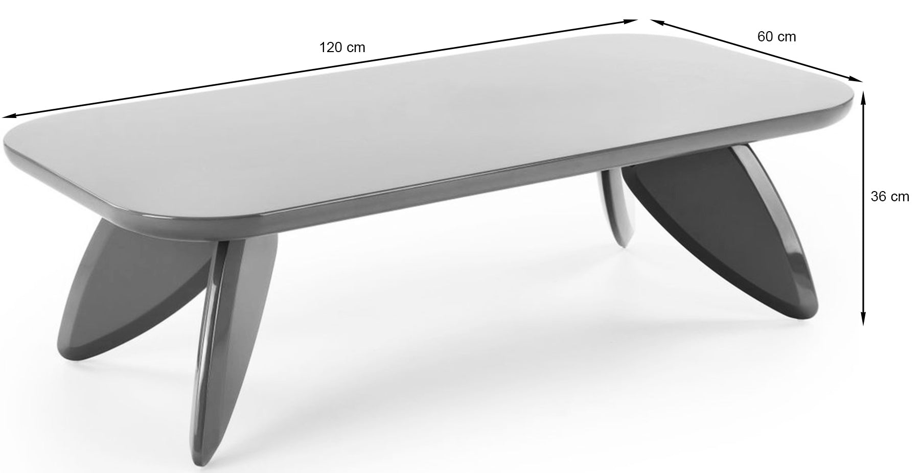 Stolik kawowy Soraya 120x60 cm bordowy - materiał płyta meblowa, kolor bordowy
