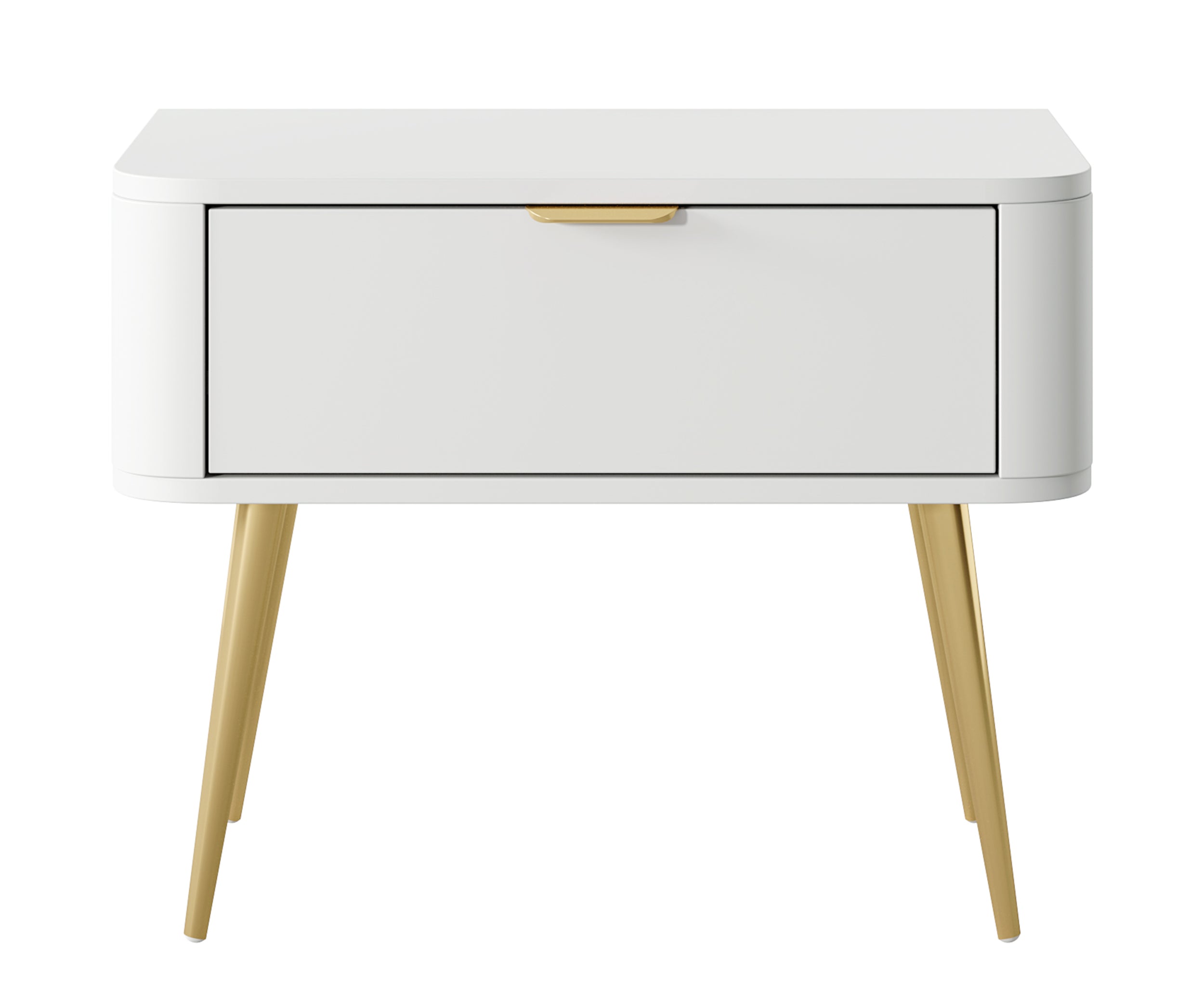 Szafka nocna Oval Biała - materiał metal